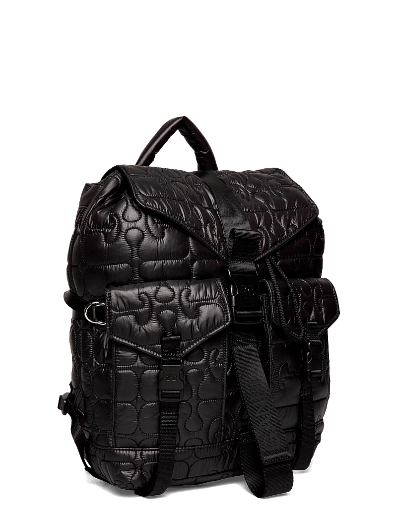 Ganni - Re-Tech Quilted Backpack - seljakotid - black - 2
