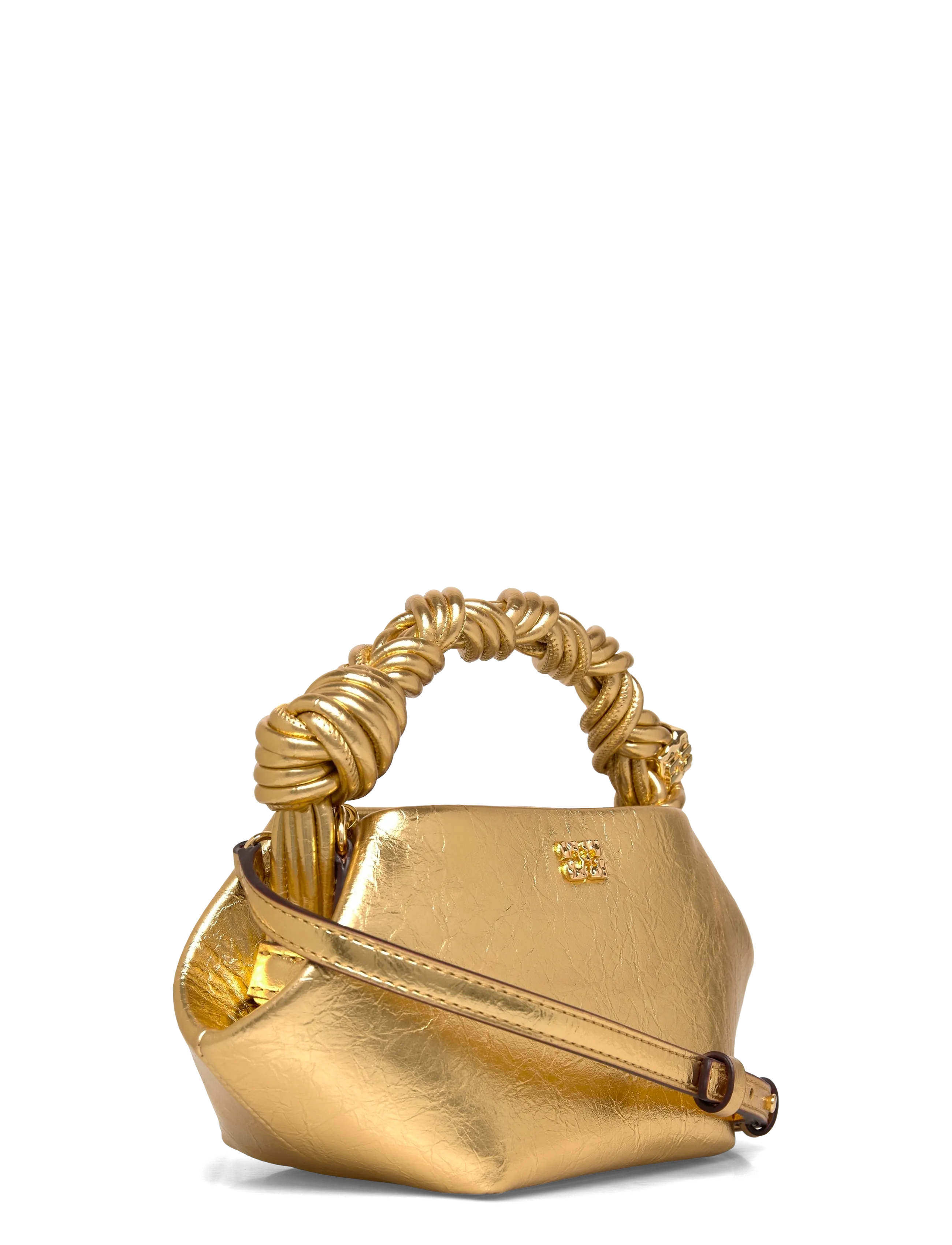 Ganni - Metallic Mini Bou Bag - gold - 2