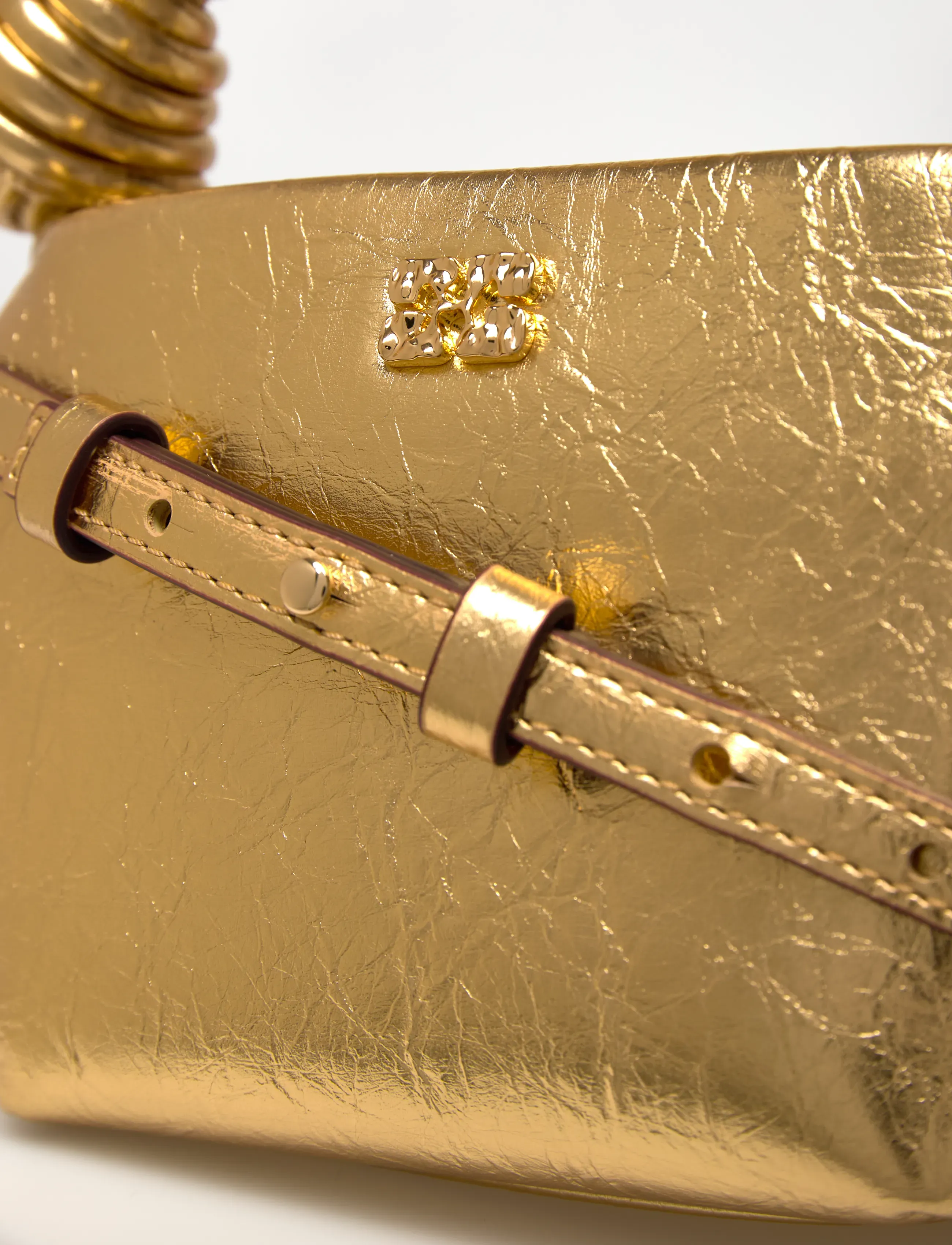 Ganni - Metallic Mini Bou Bag - gold - 4