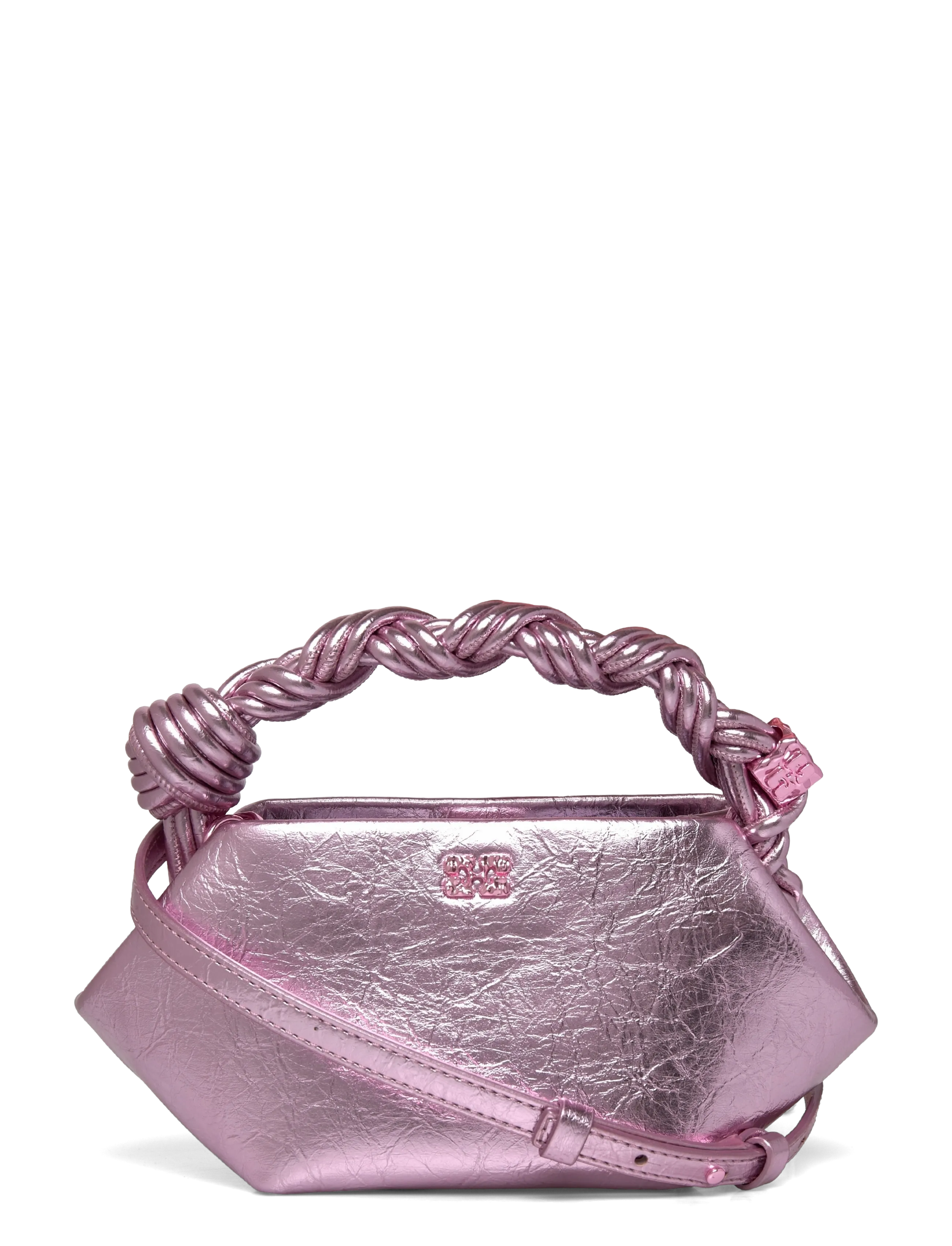 Ganni Metallic Mini Bou Bag - Bags - PINK / pink/rose
