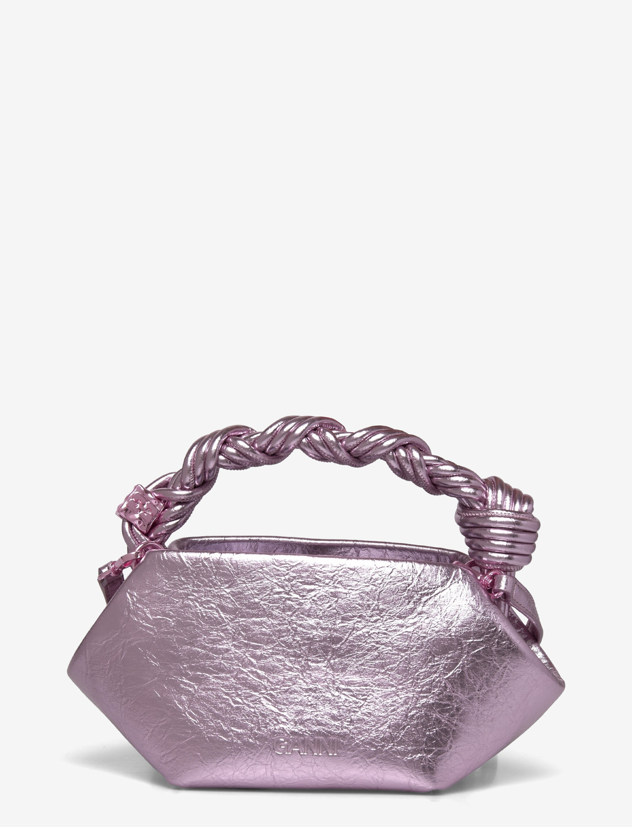 Ganni - Metallic Mini Bou Bag - speciella tillfällen - pink - 1