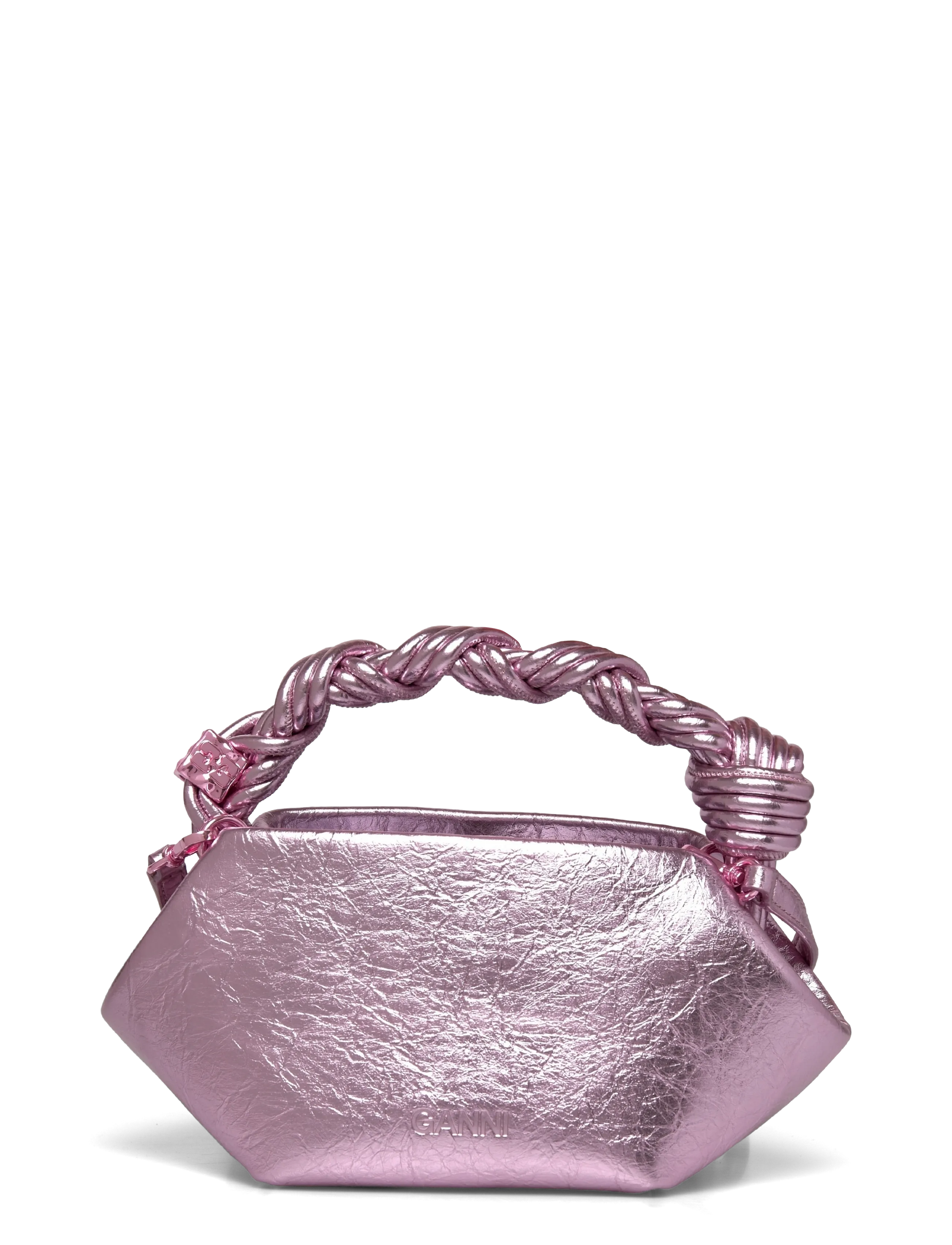 Ganni - Metallic Mini Bou Bag - særlige begivenheder - pink - 1