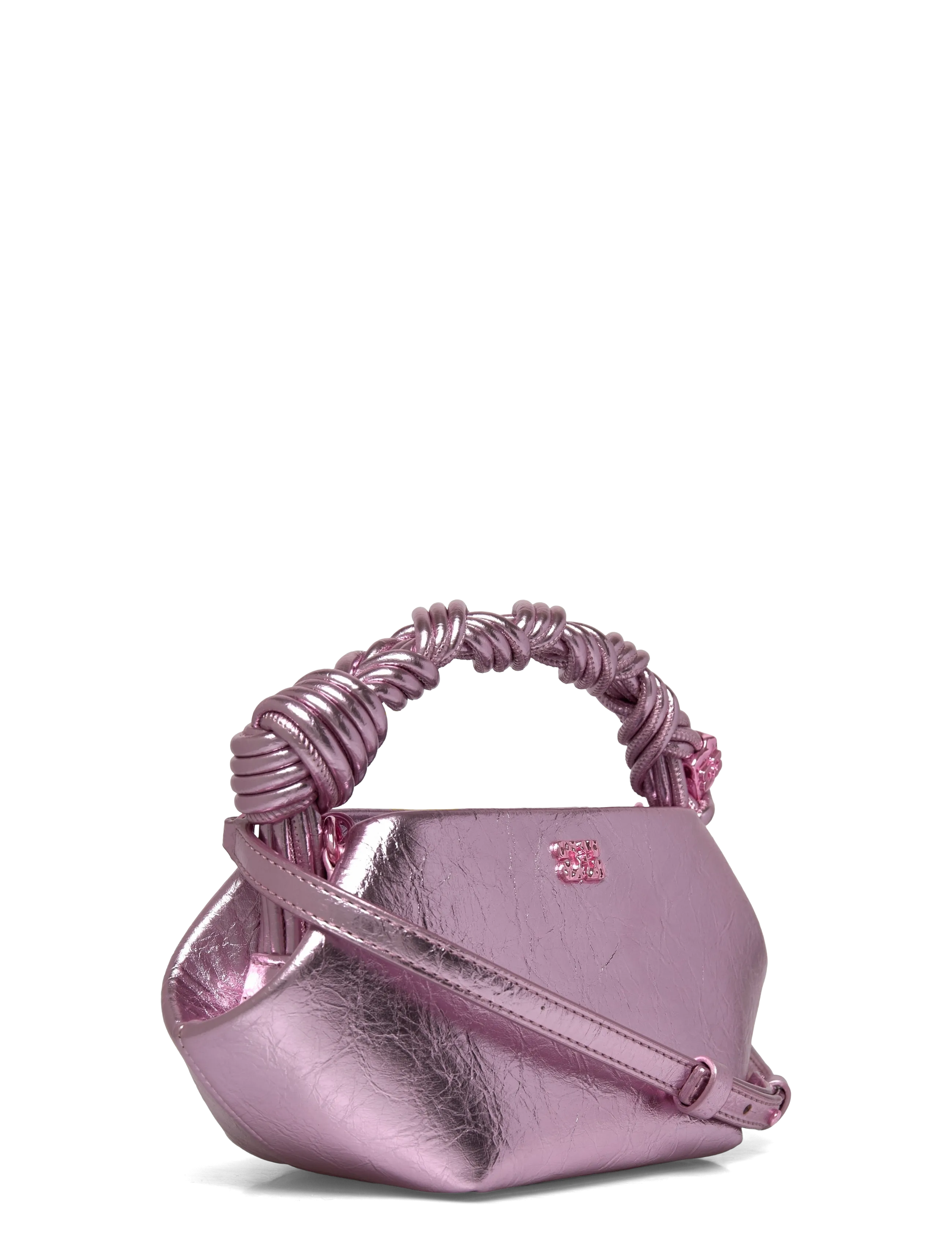 Ganni - Metallic Mini Bou Bag - særlige begivenheder - pink - 2