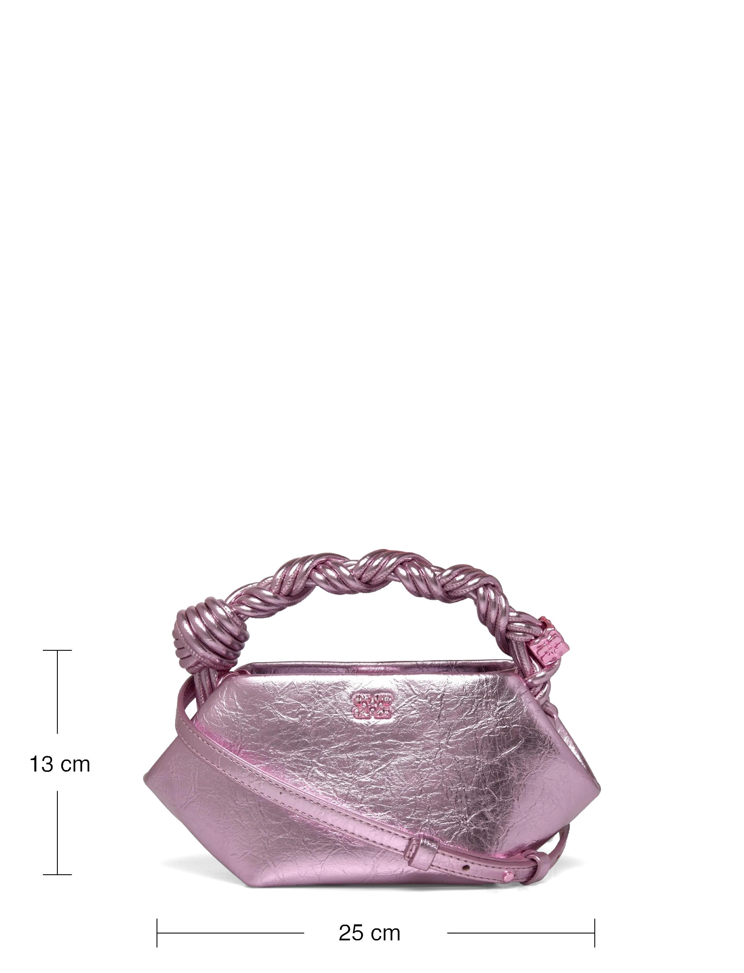 Ganni - Metallic Mini Bou Bag - særlige begivenheder - pink - 3