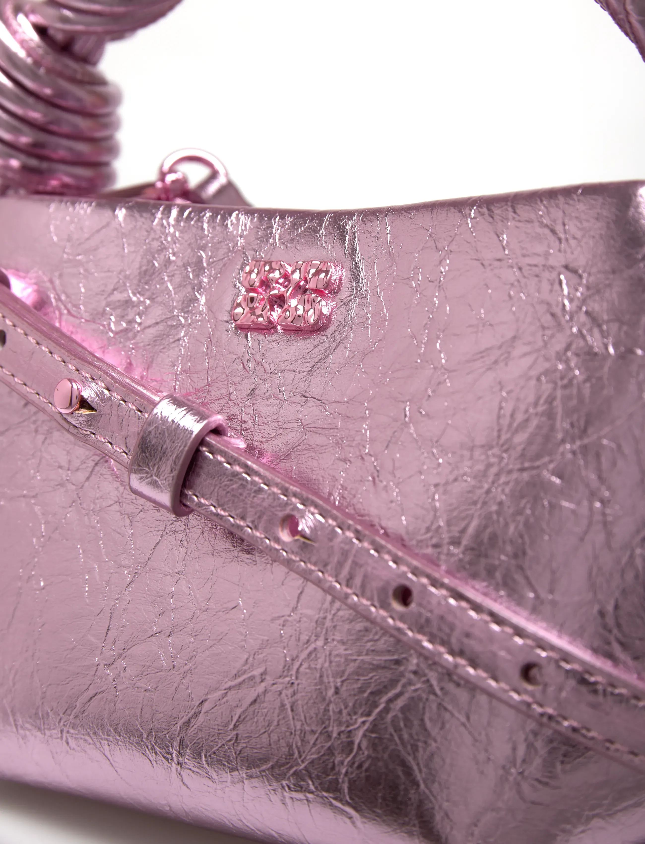Ganni - Metallic Mini Bou Bag - særlige begivenheder - pink - 4