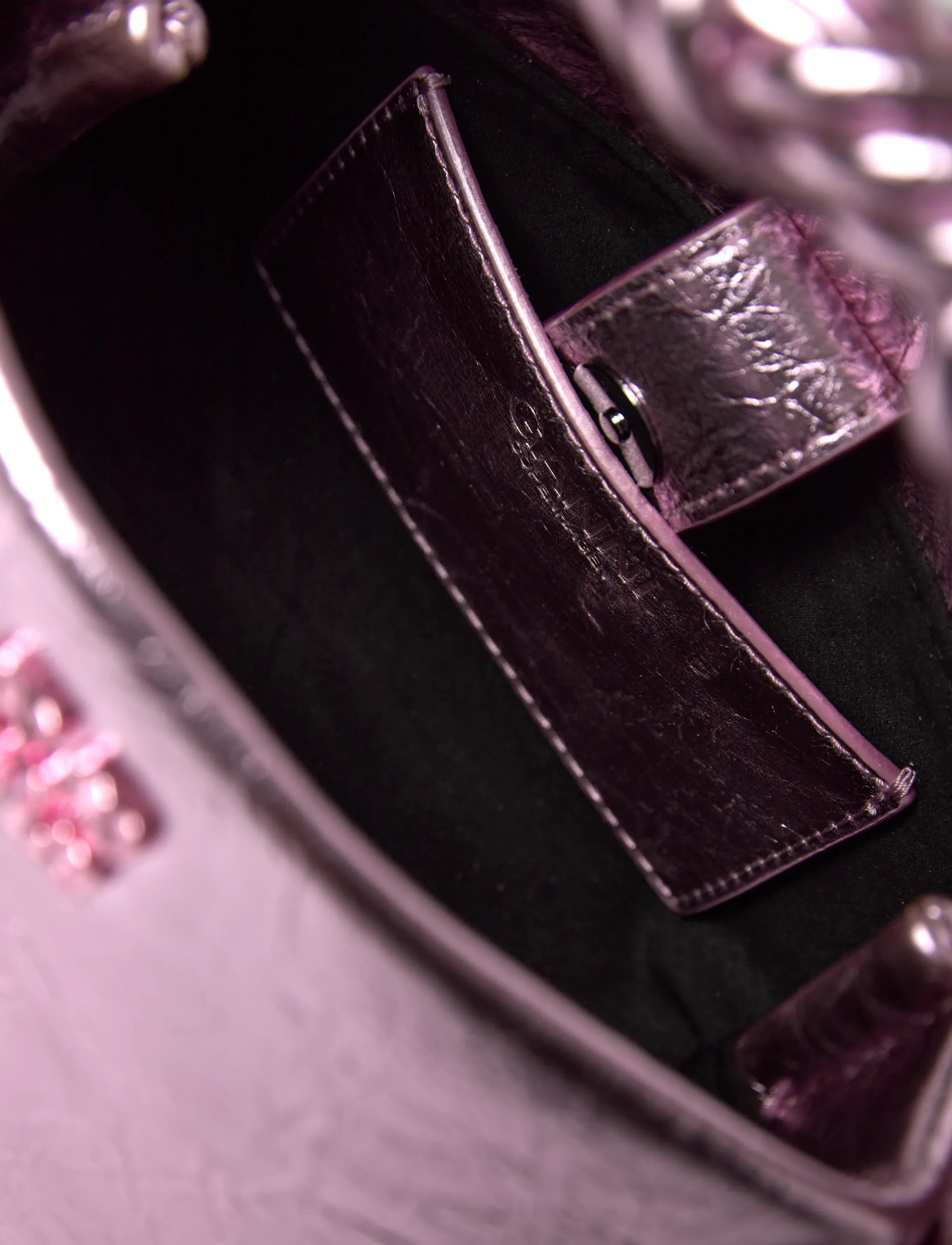Ganni - Metallic Mini Bou Bag - særlige begivenheder - pink - 5