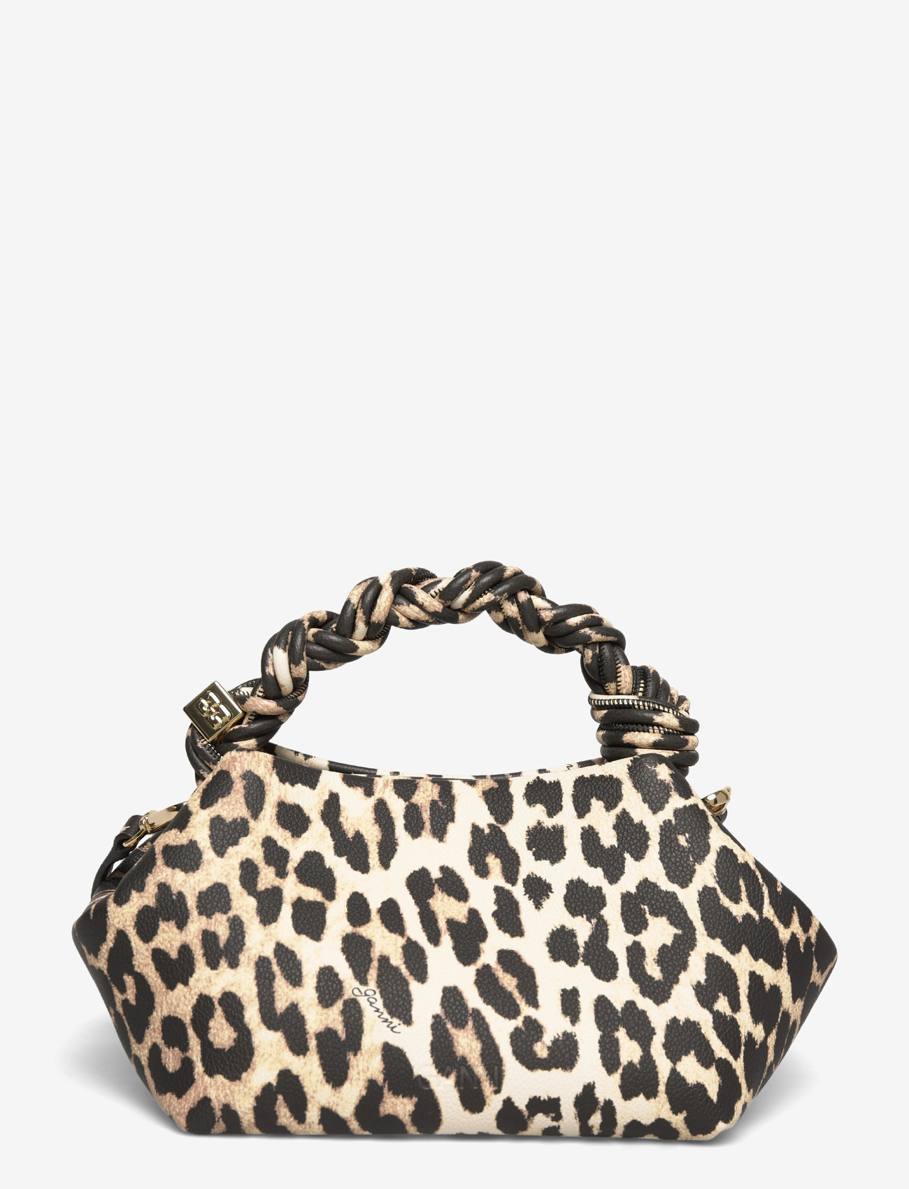 Ganni - Leopard Grained Small Bou Bag - brown - 1