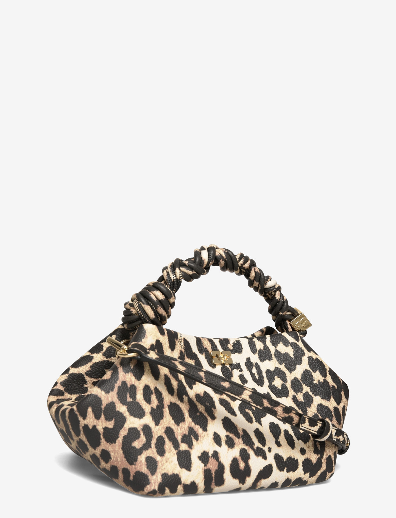 Ganni - Leopard Grained Small Bou Bag - brown - 2