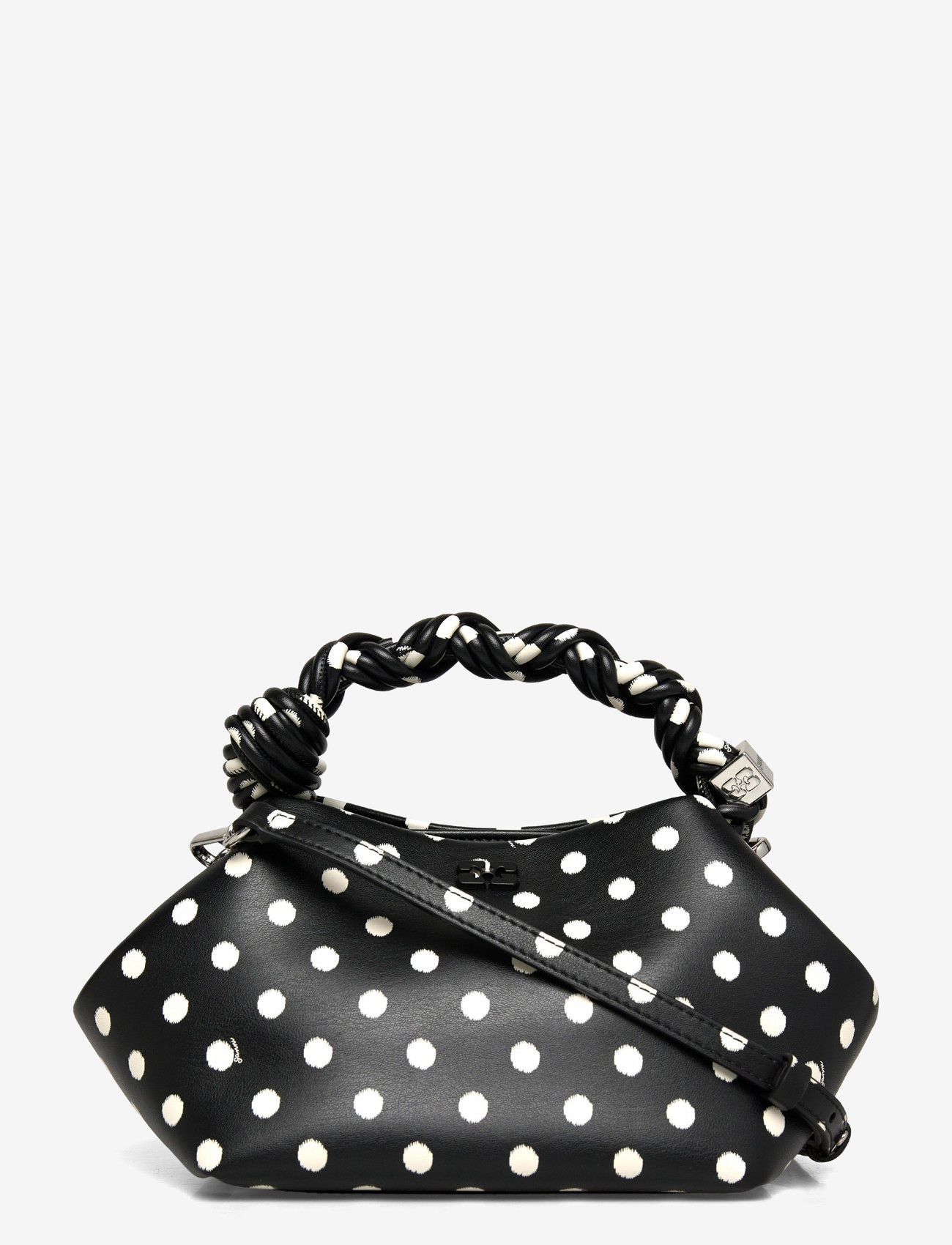 Ganni - Polka-Dot Small Bou Bag - black - 0