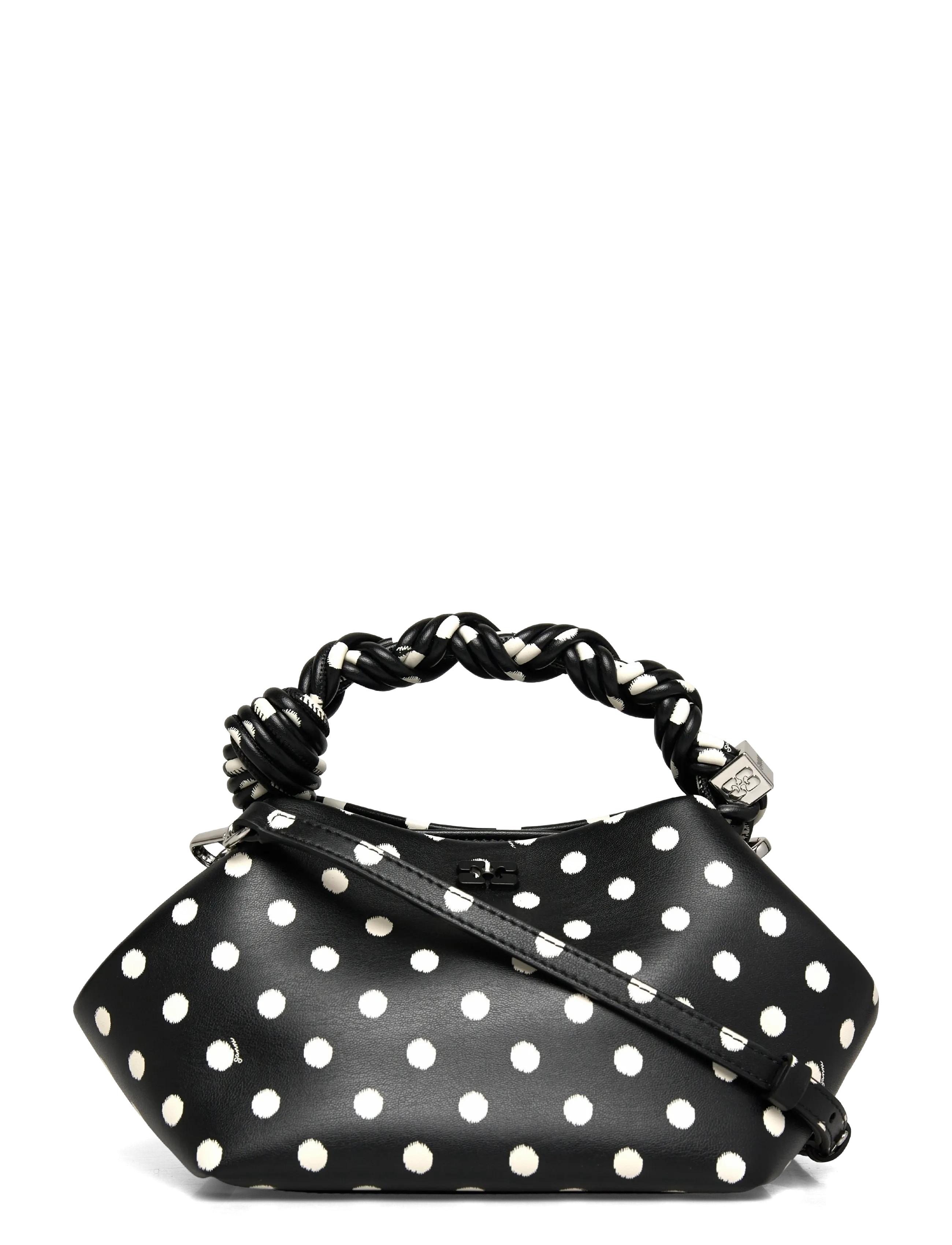Ganni Polka-Dot Small Bou Bag - GANNI - BLACK / black
