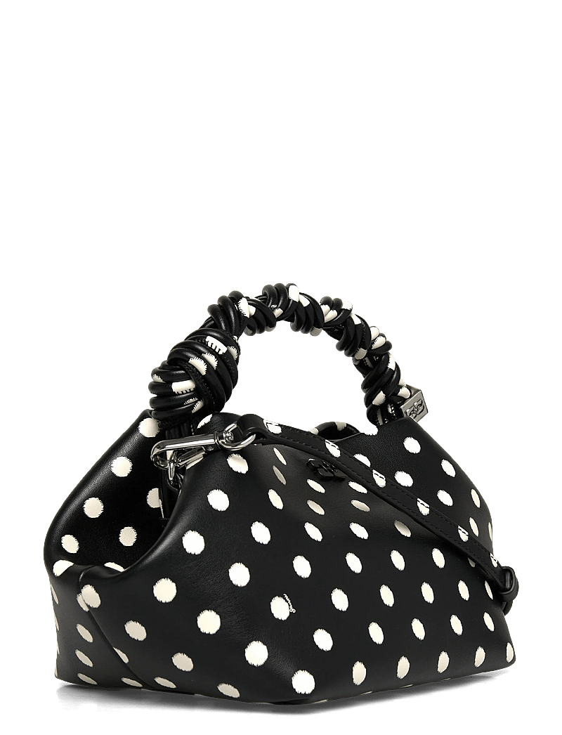 Ganni - Polka-Dot Small Bou Bag - black - 2