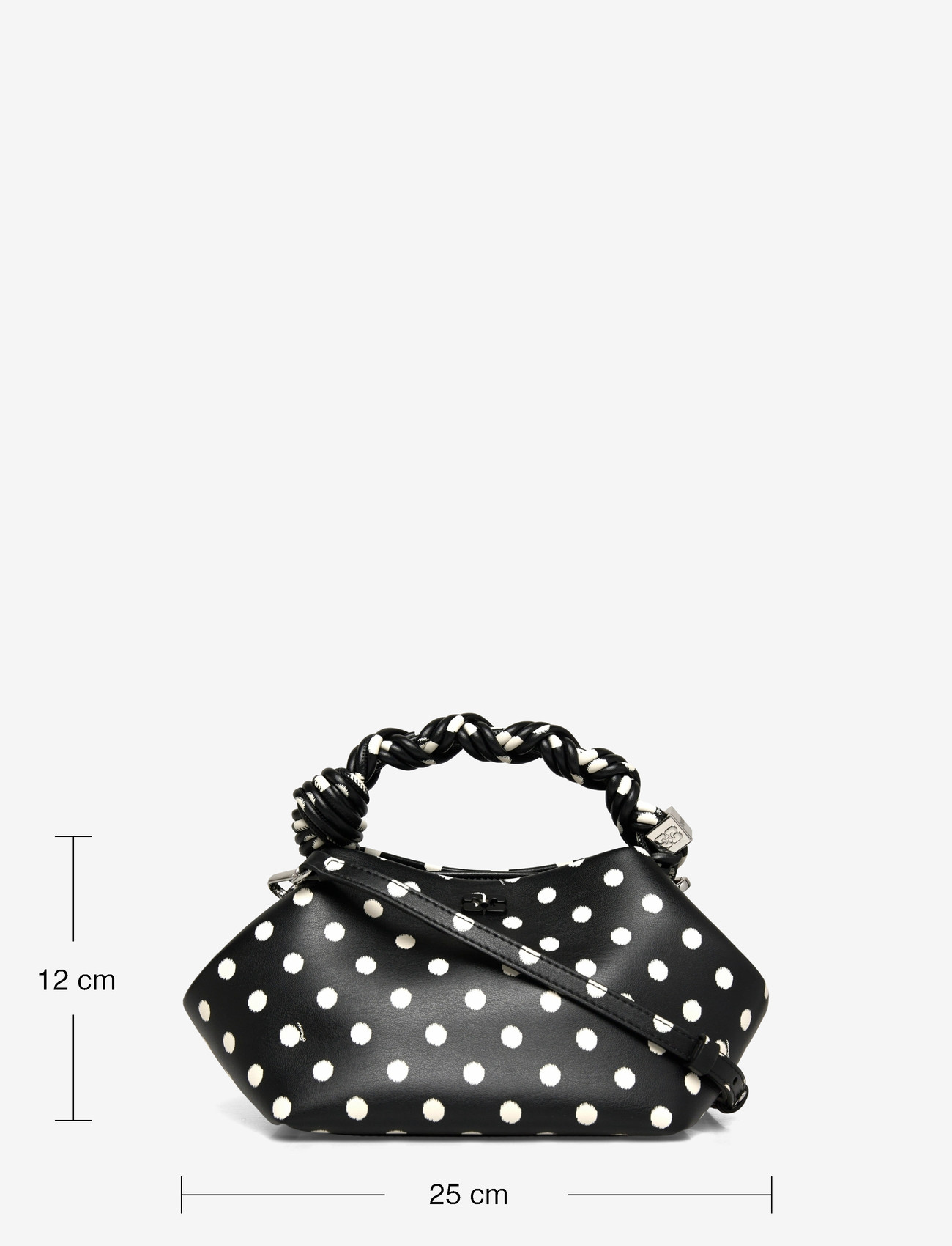 Ganni - Polka-Dot Small Bou Bag - black - 3