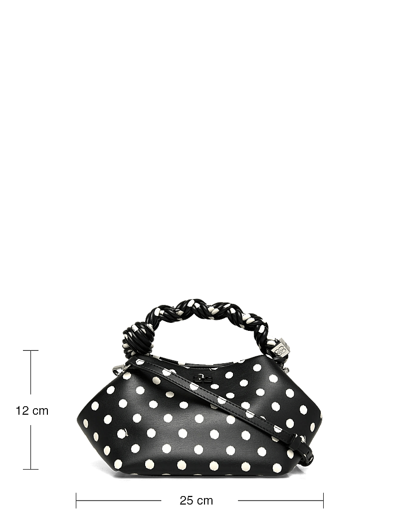 Ganni - Polka-Dot Small Bou Bag - black - 3