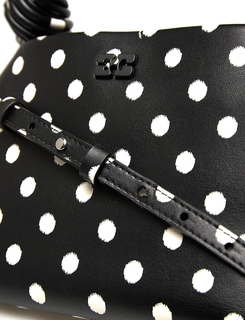 Ganni - Polka-Dot Small Bou Bag - black - 4