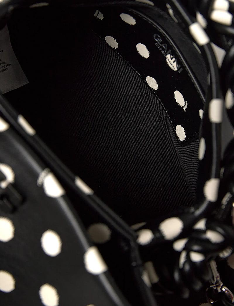 Ganni - Polka-Dot Small Bou Bag - black - 5