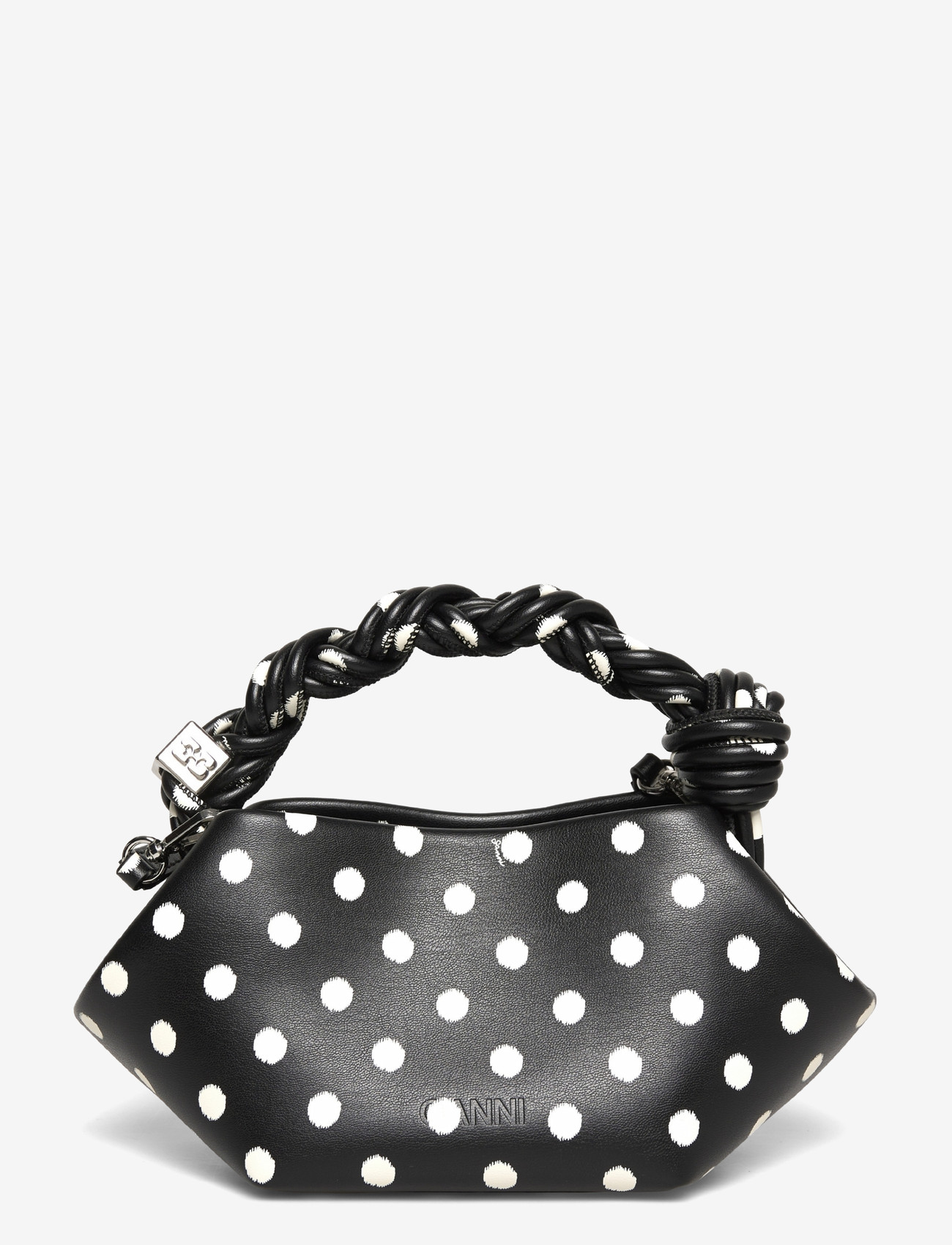 Ganni - Mini Bou Polka Dot Handbag - speciella tillfällen - black - 1