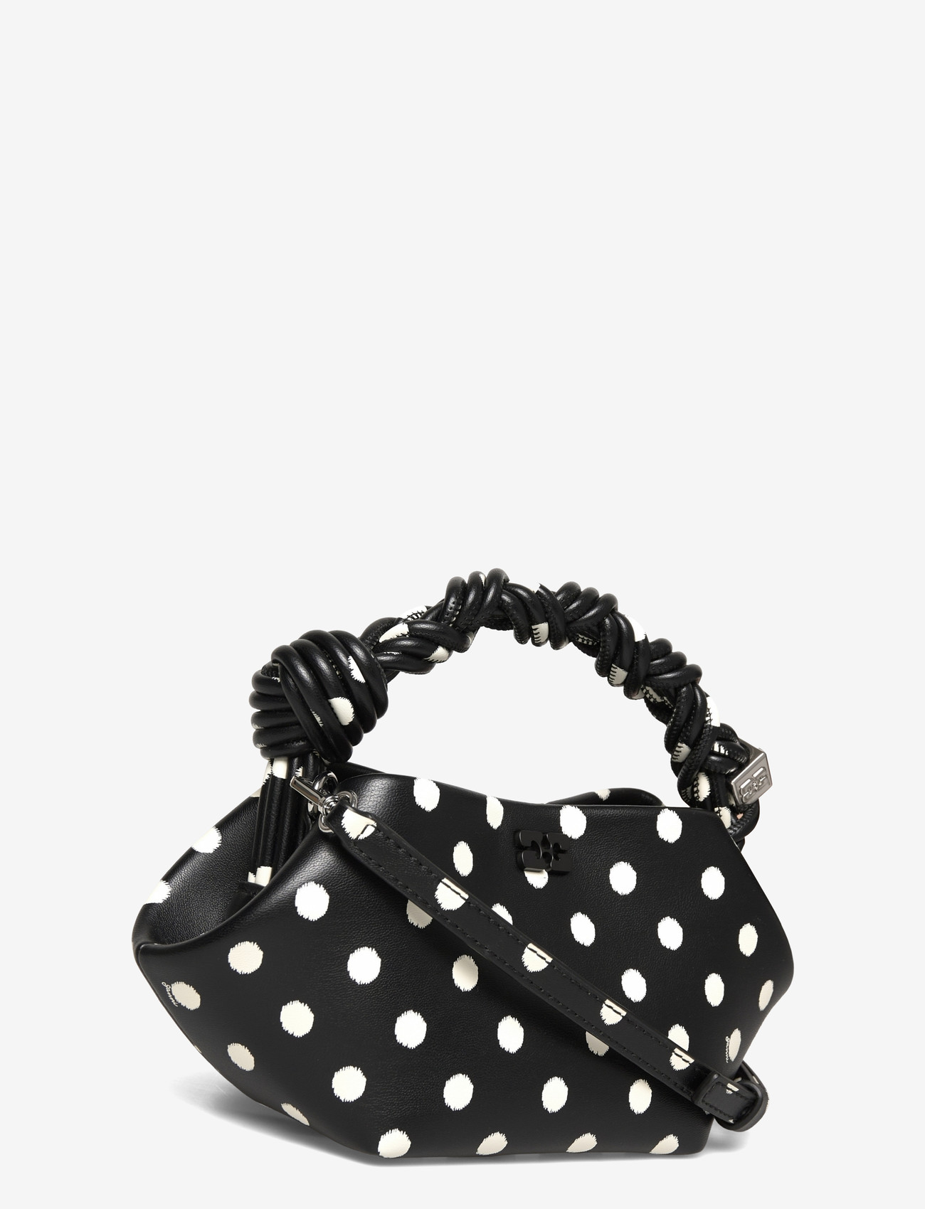 Ganni - Mini Bou Polka Dot Handbag - speciella tillfällen - black - 2