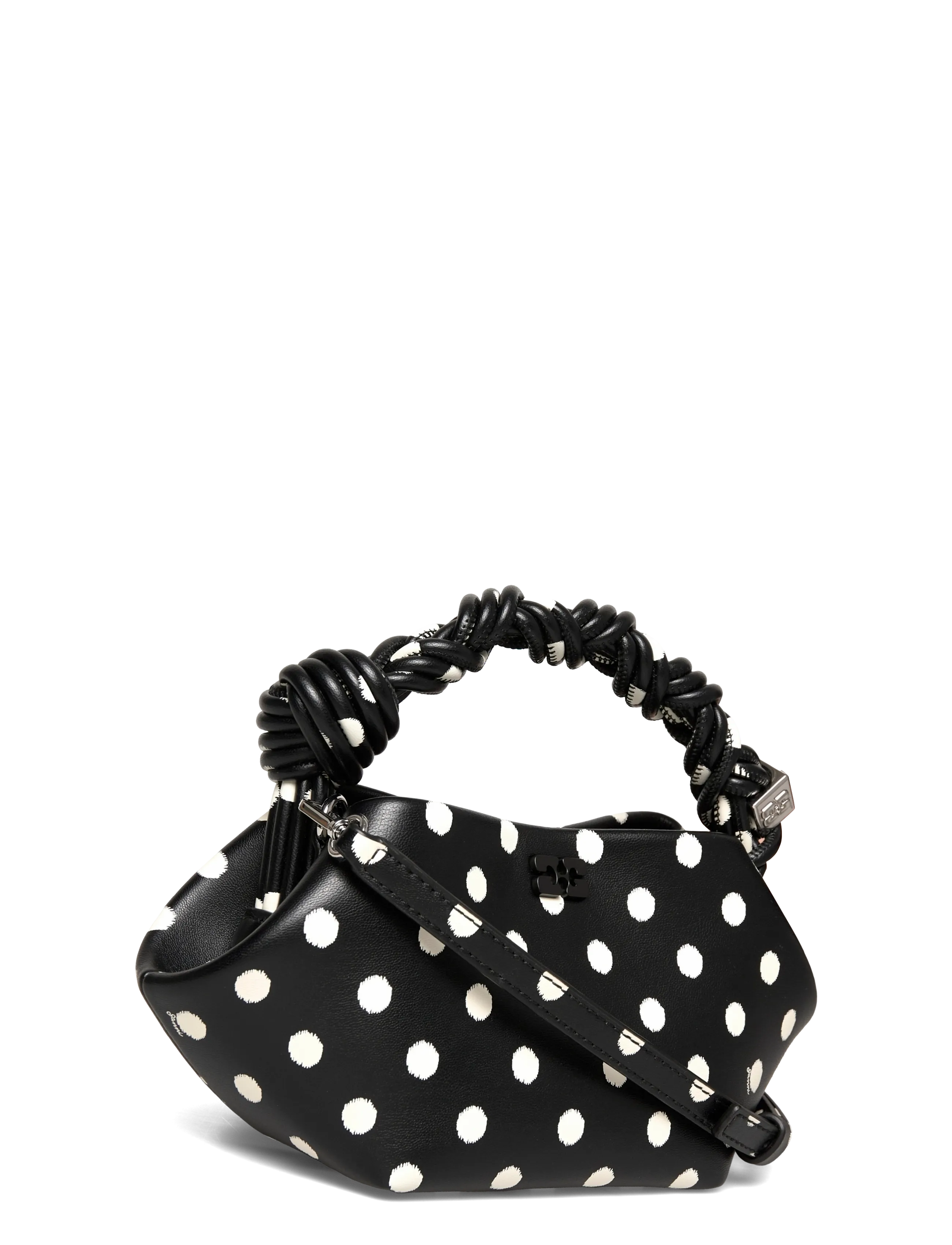 Ganni - Mini Bou Polka Dot Handbag - black - 2