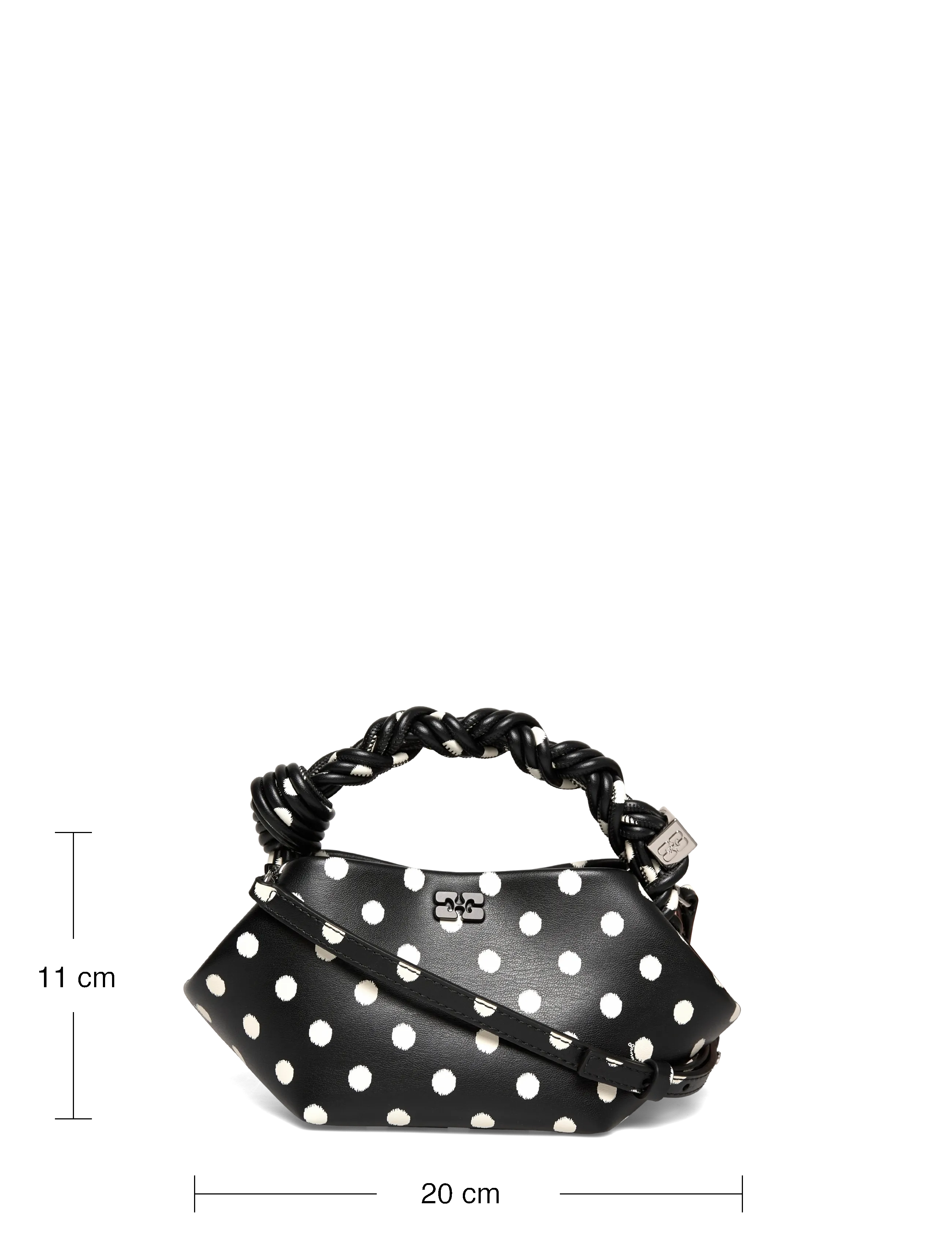 Ganni - Mini Bou Polka Dot Handbag - black - 3