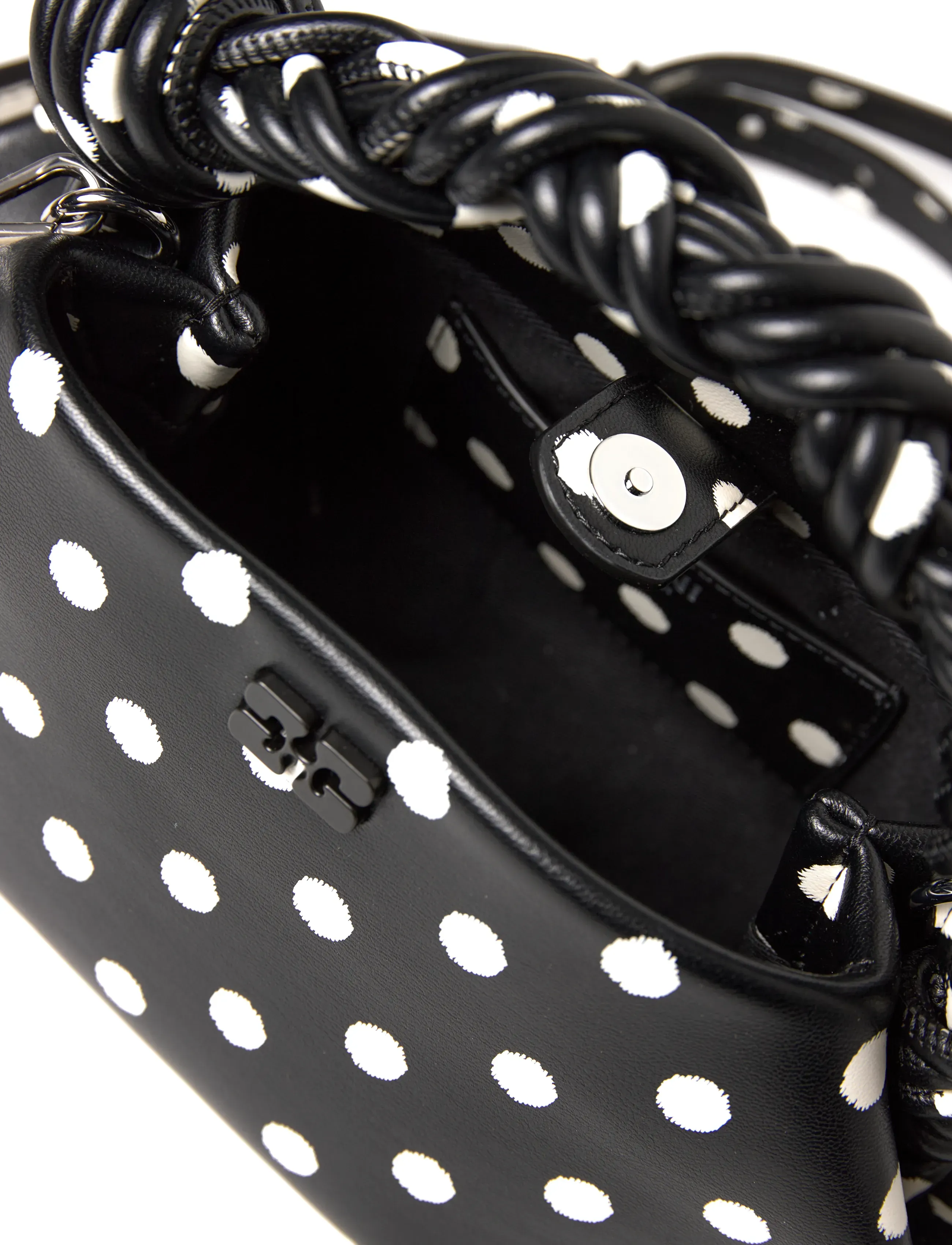 Ganni - Mini Bou Polka Dot Handbag - black - 5