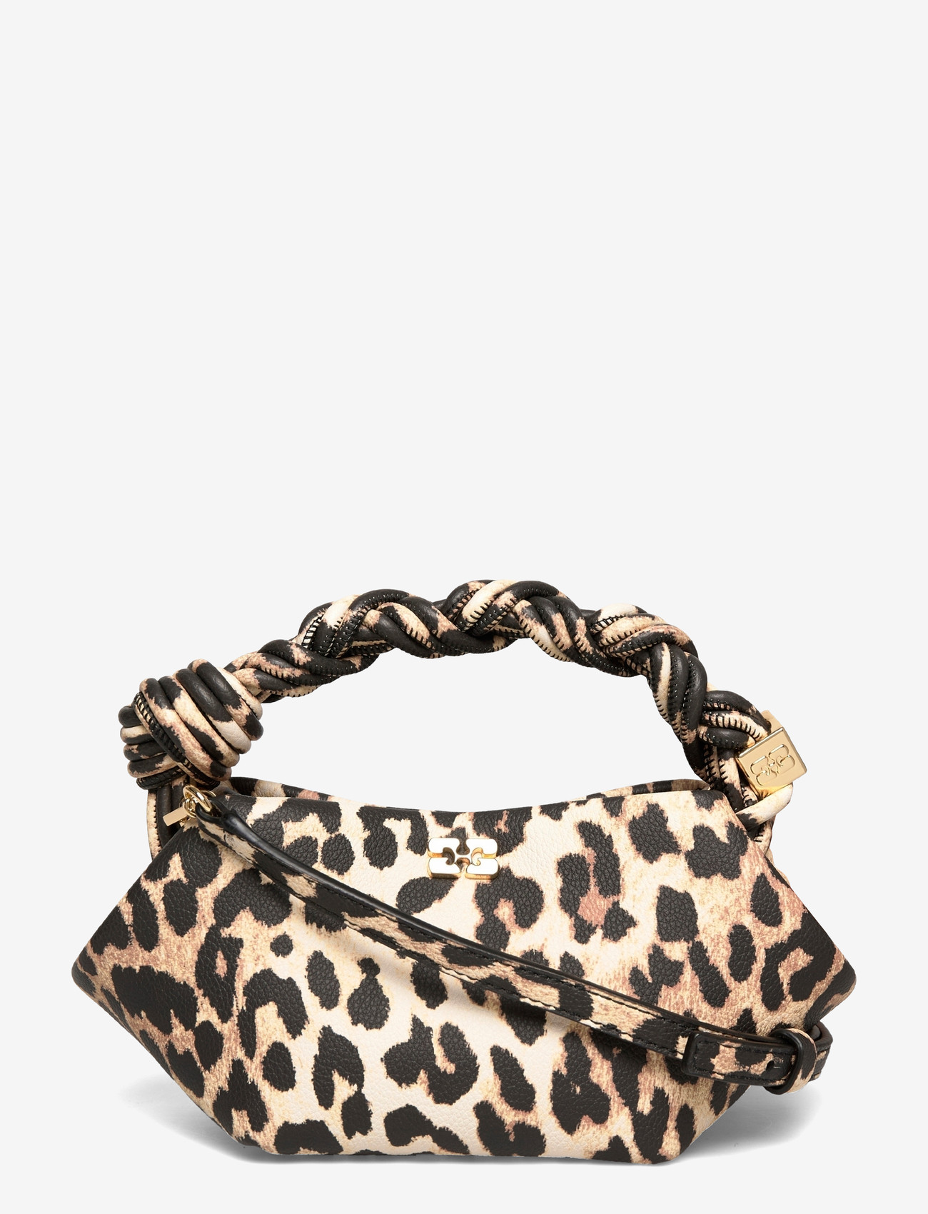 Ganni - Leopard Grained Mini Bou Bag - special occasions - brown - 0