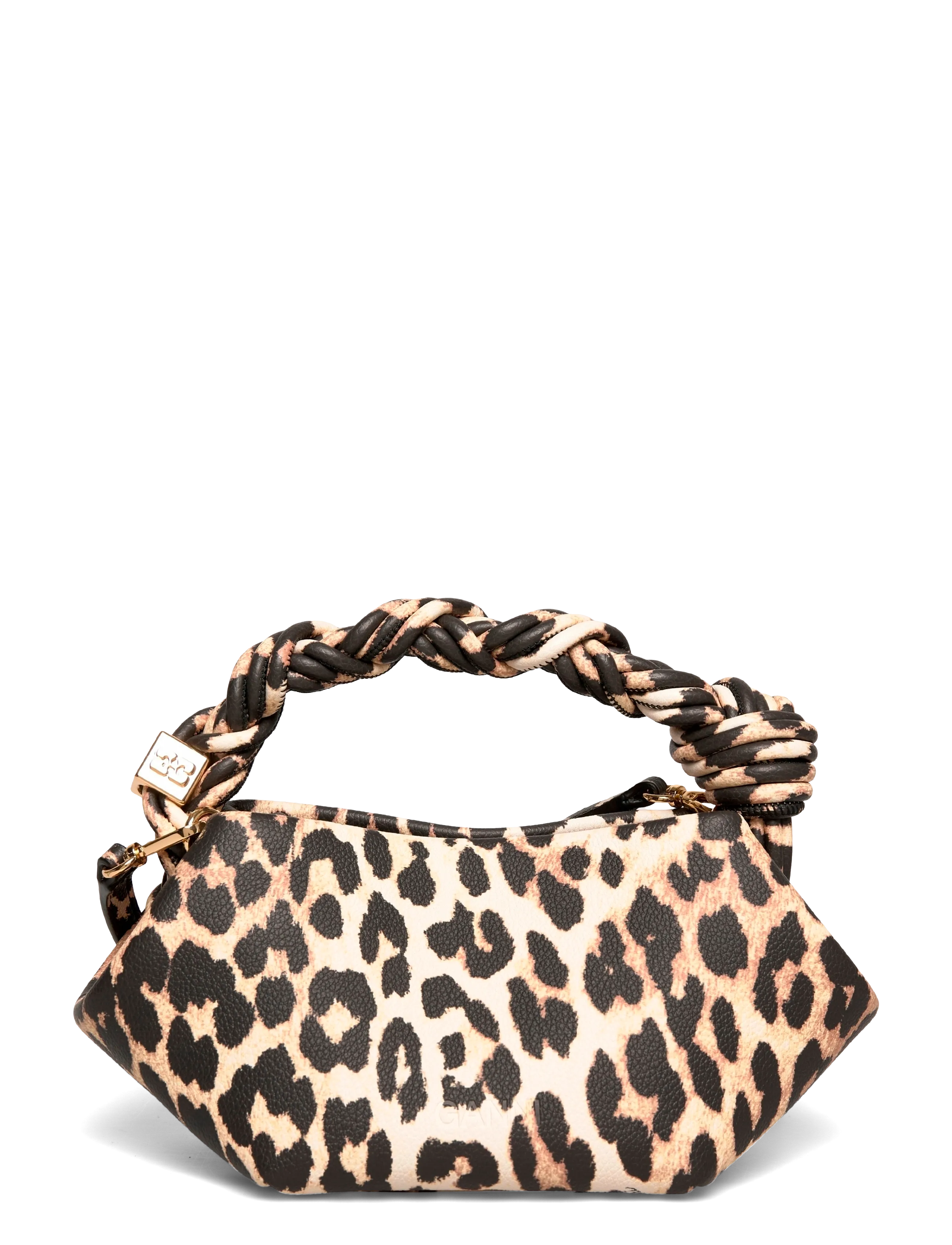 Ganni - Leopard Grained Mini Bou Bag - besondere anlässe - brown - 1