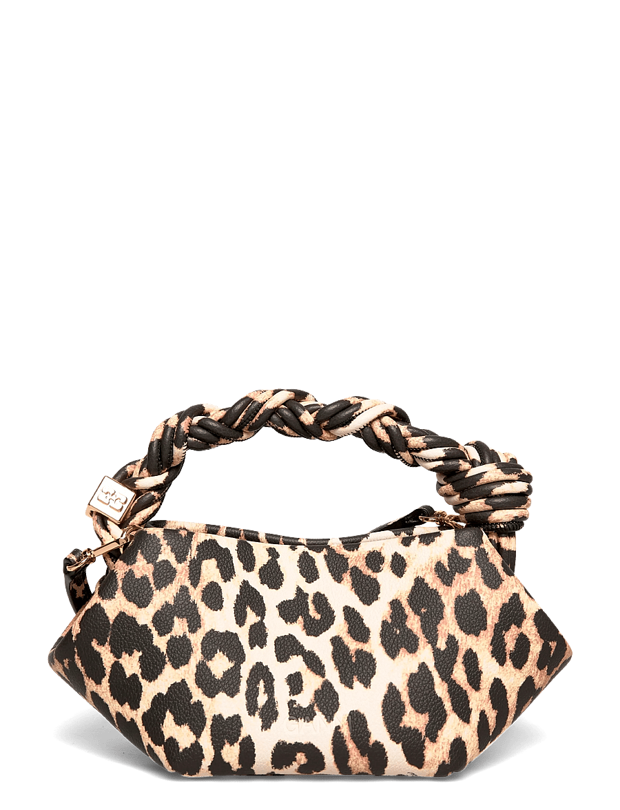 Ganni - Leopard Grained Mini Bou Bag - besondere anlässe - brown - 1