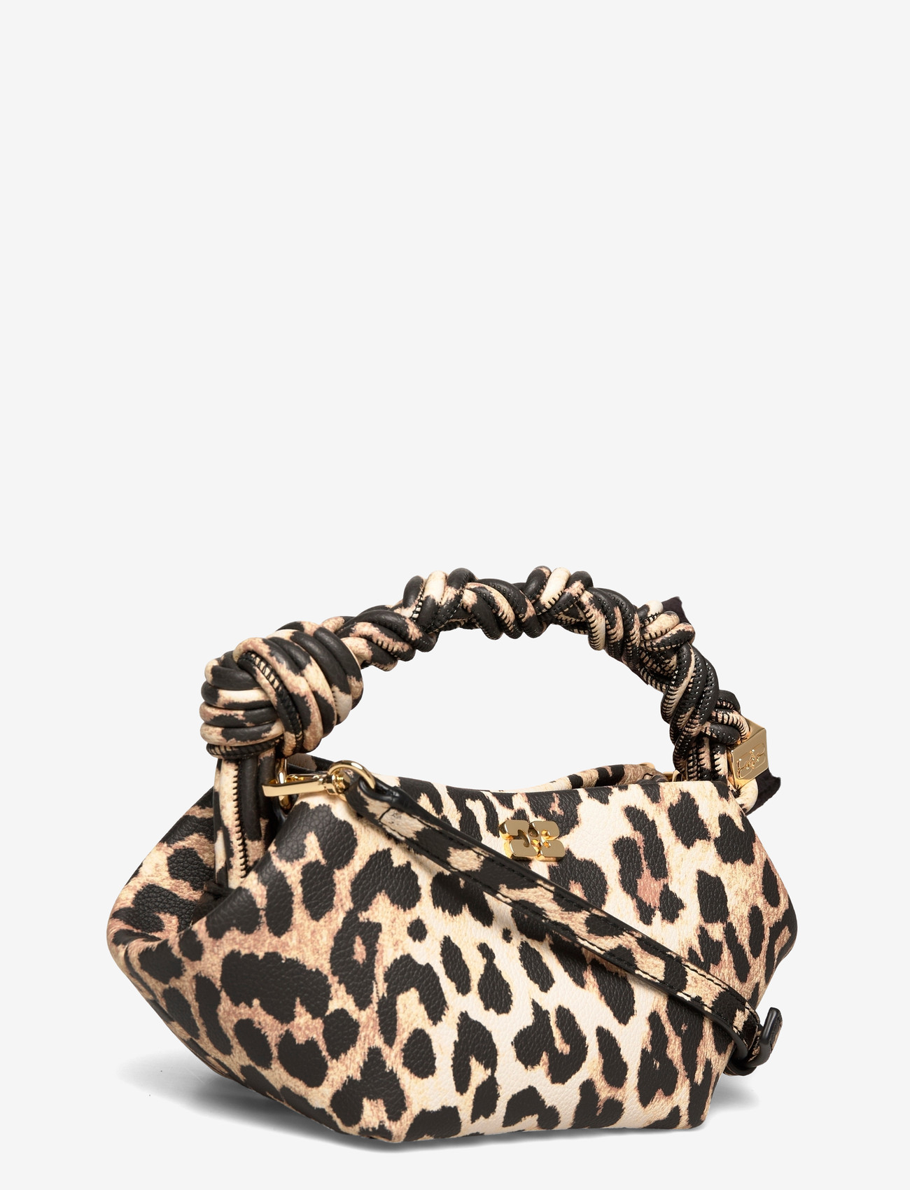 Ganni - Leopard Grained Mini Bou Bag - special occasions - brown - 2