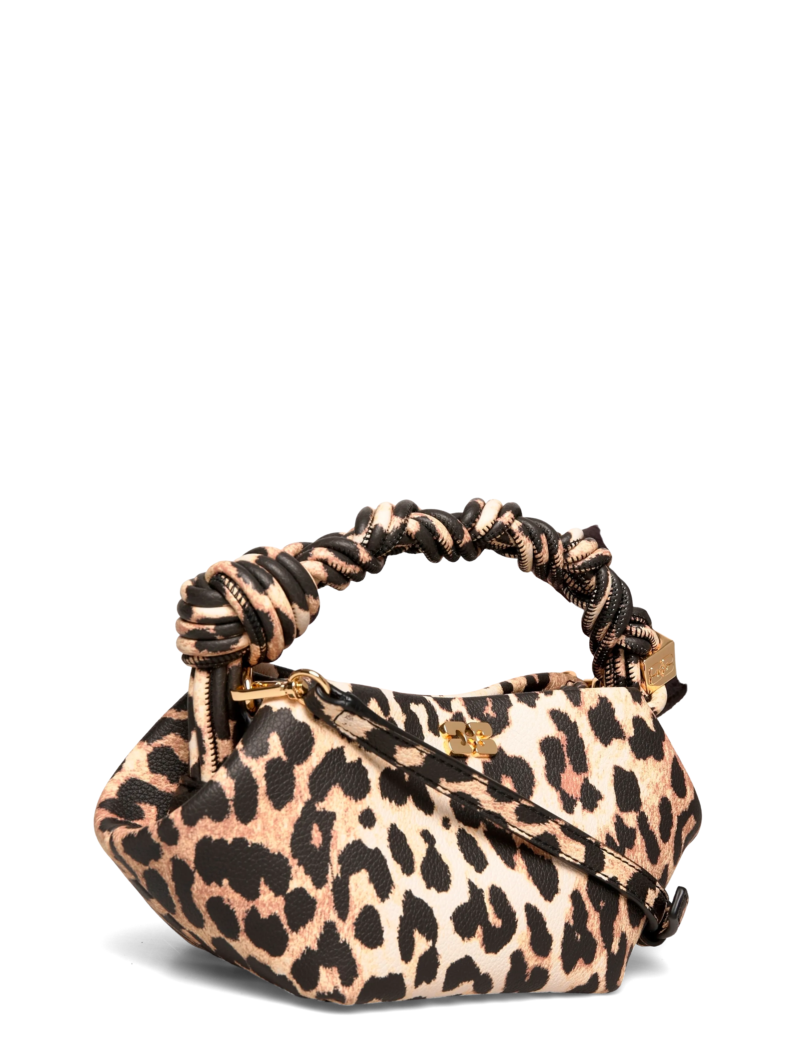 Ganni - Leopard Grained Mini Bou Bag - besondere anlässe - brown - 2