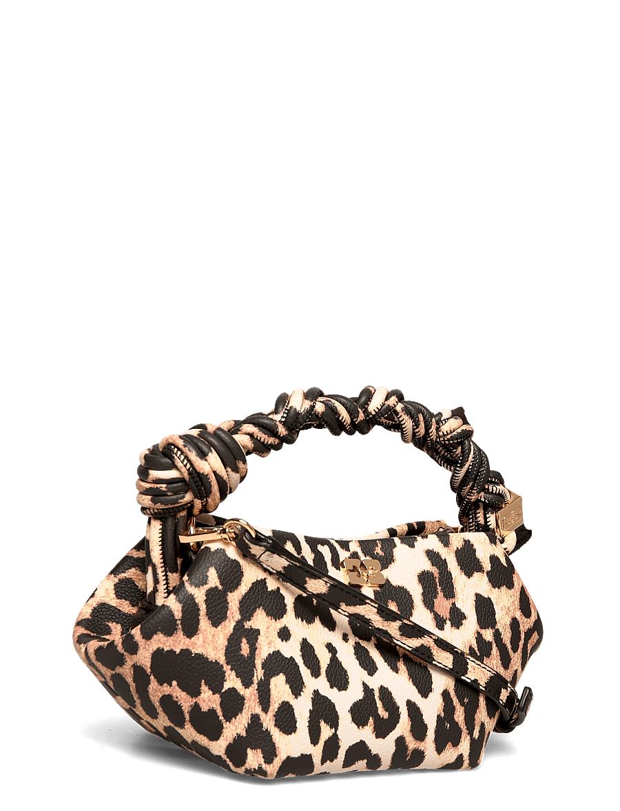 Ganni - Leopard Grained Mini Bou Bag - besondere anlässe - brown - 2