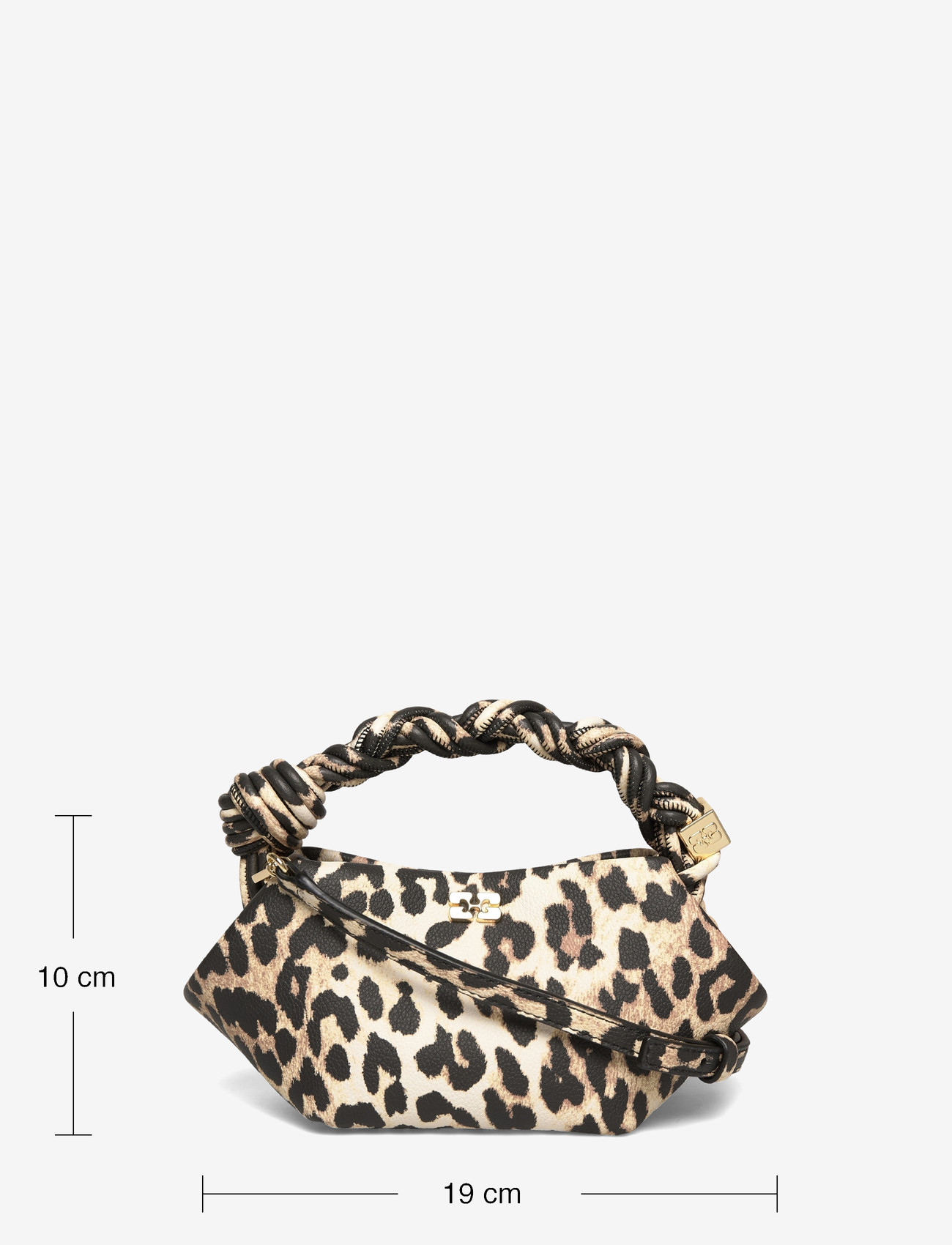 Ganni - Leopard Grained Mini Bou Bag - special occasions - brown - 3