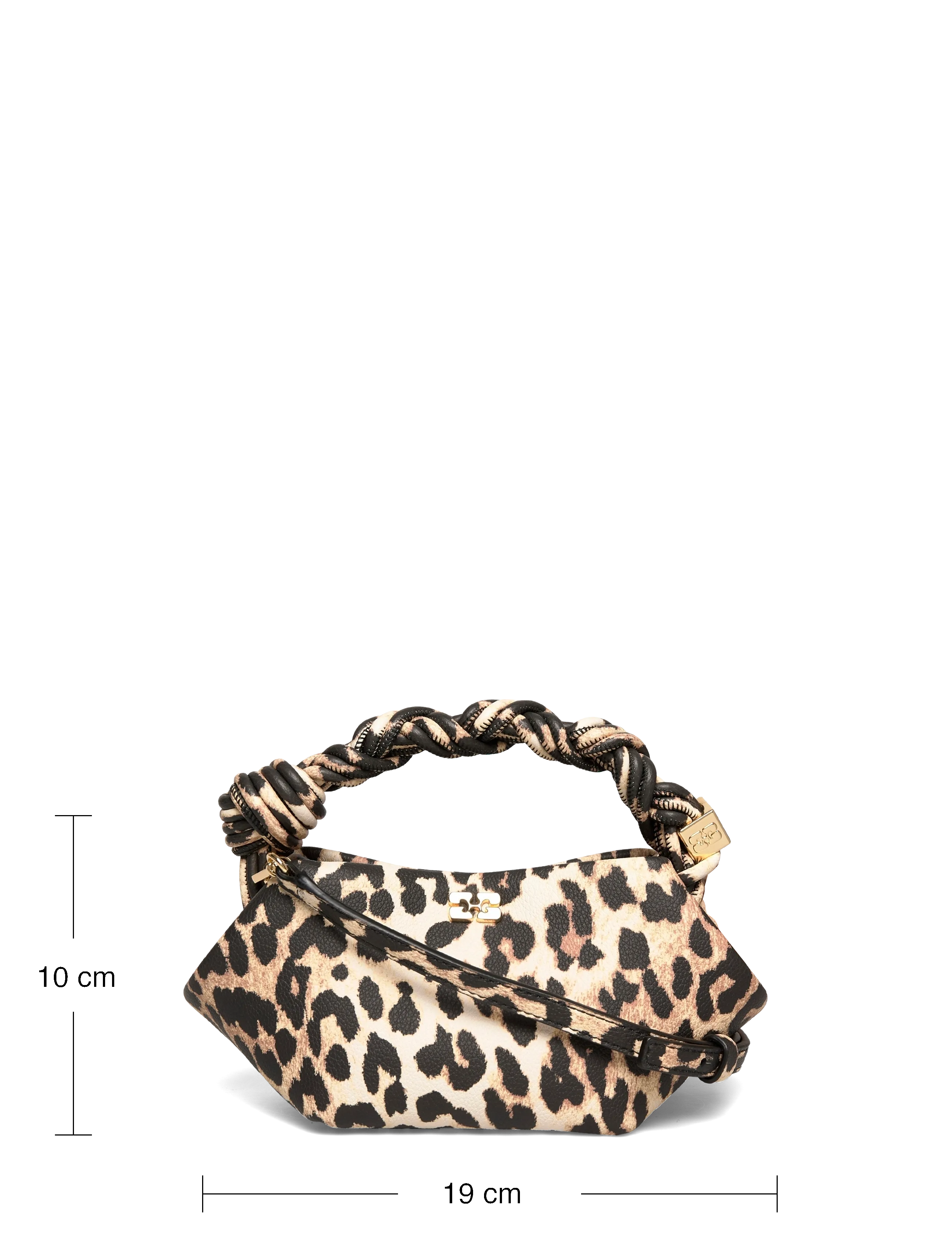 Ganni - Leopard Grained Mini Bou Bag - besondere anlässe - brown - 3