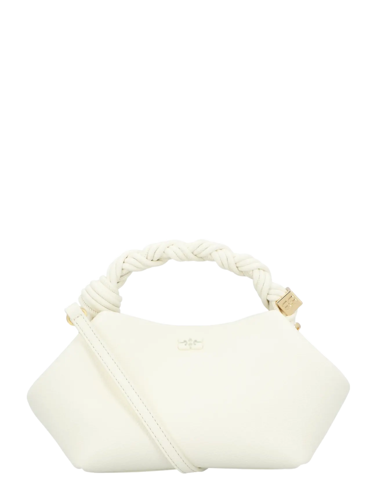 Ganni Bou Top Handle Bag - Handtaschen - WHITE / white