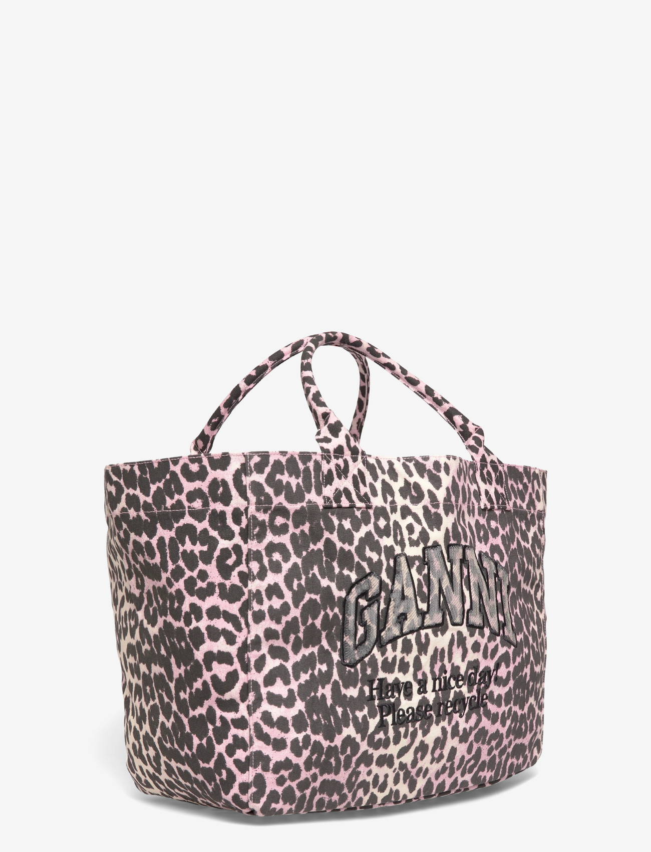 Ganni - Leopard Sequin XXL Tote bag - tote-stiilis kotid - brown - 2
