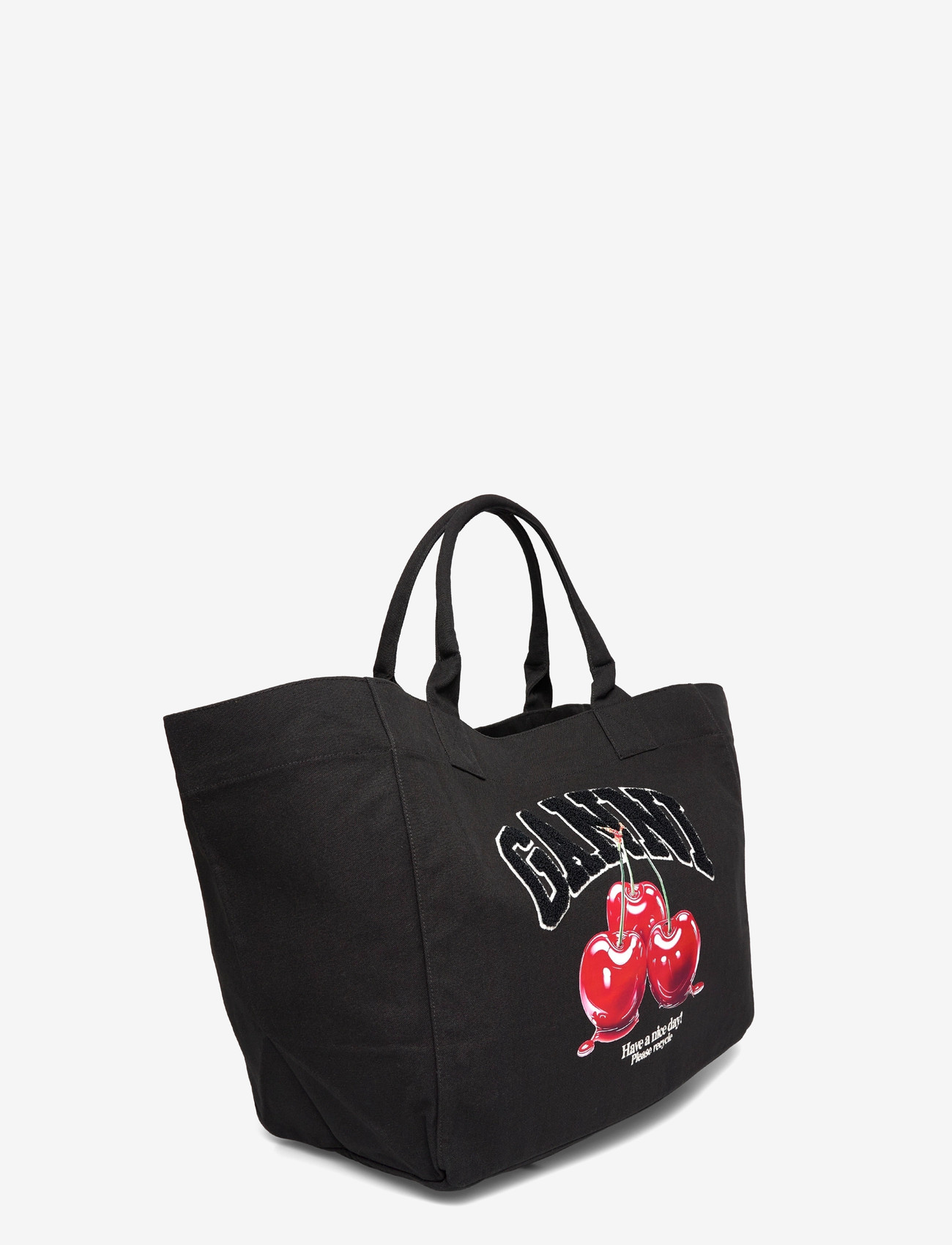 Ganni - Black Cherry Tote Bag - shoppers - black - 2
