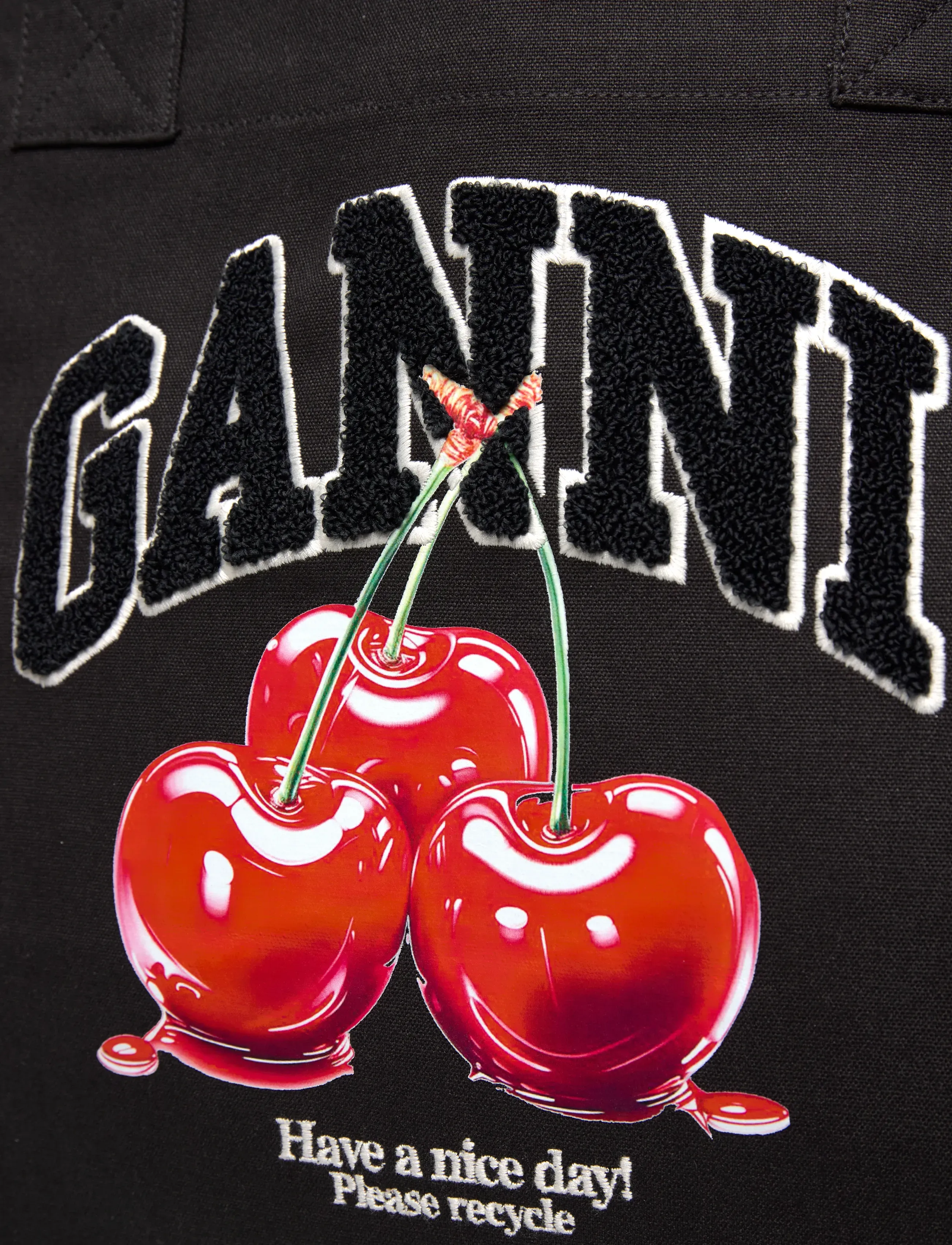 Ganni - Black Cherry Tote Bag - shopper - black - 4
