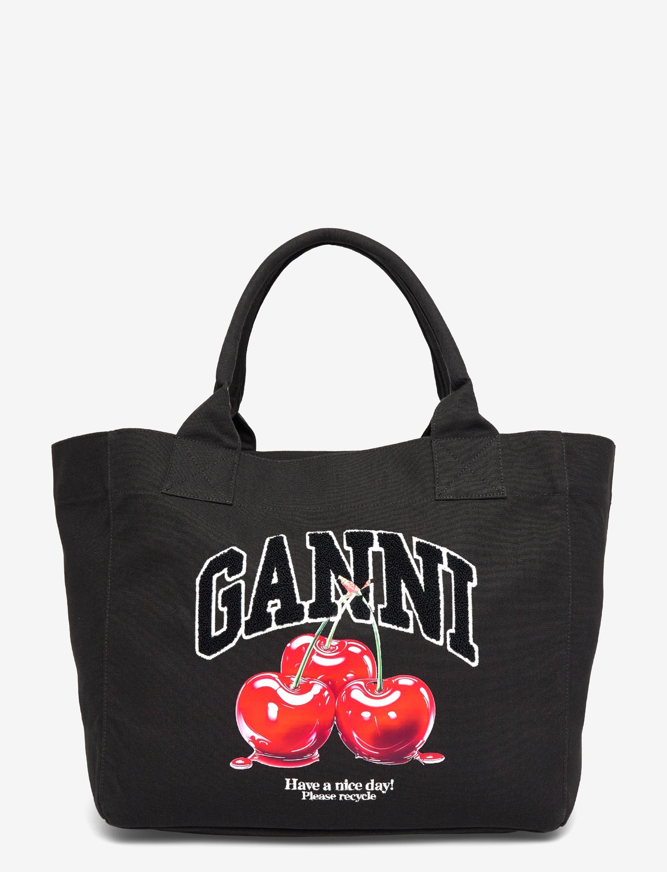 Ganni - Black Cherry Tote Bag - black - 0