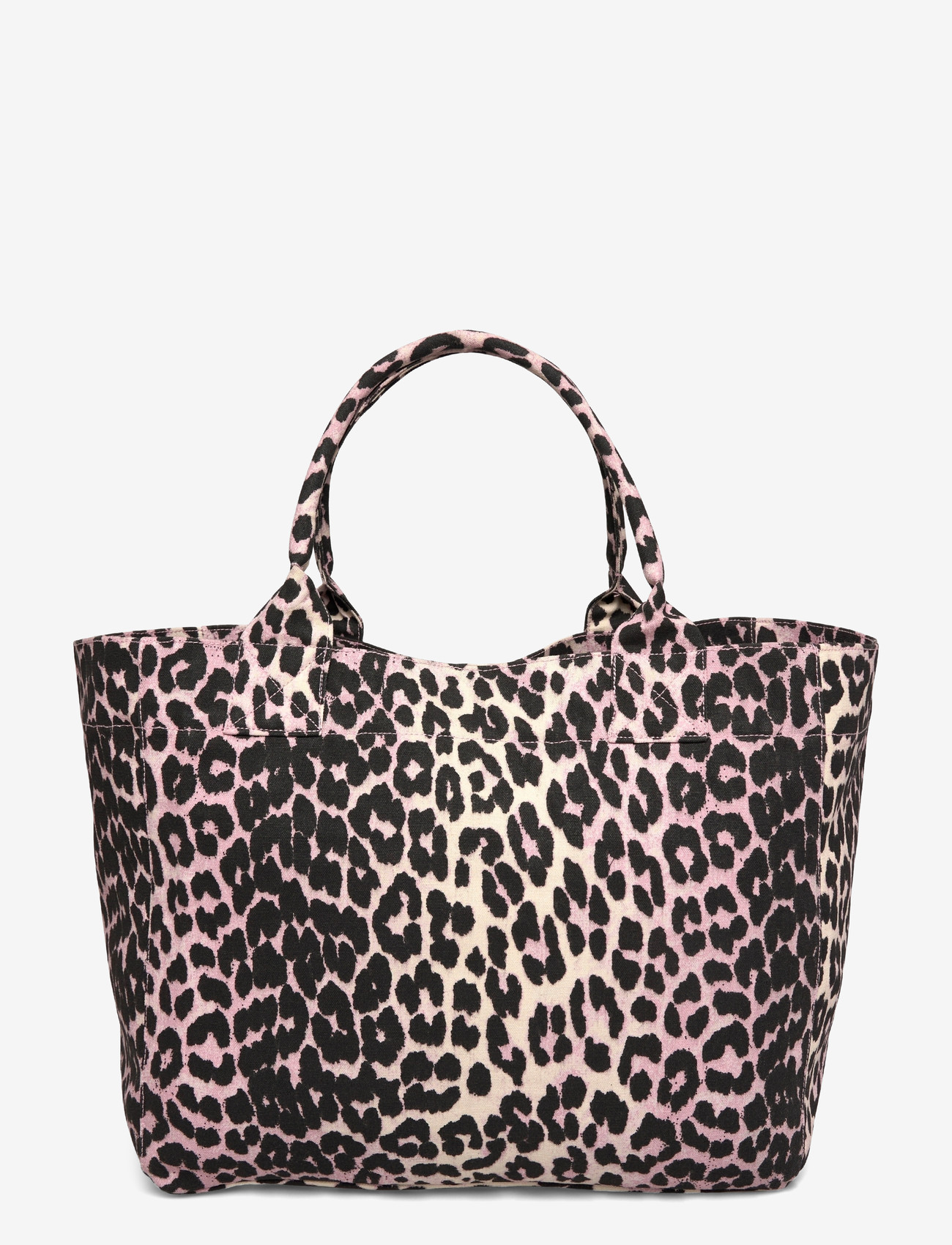 Ganni - Leopard-print canvas tote bag - brown - 1