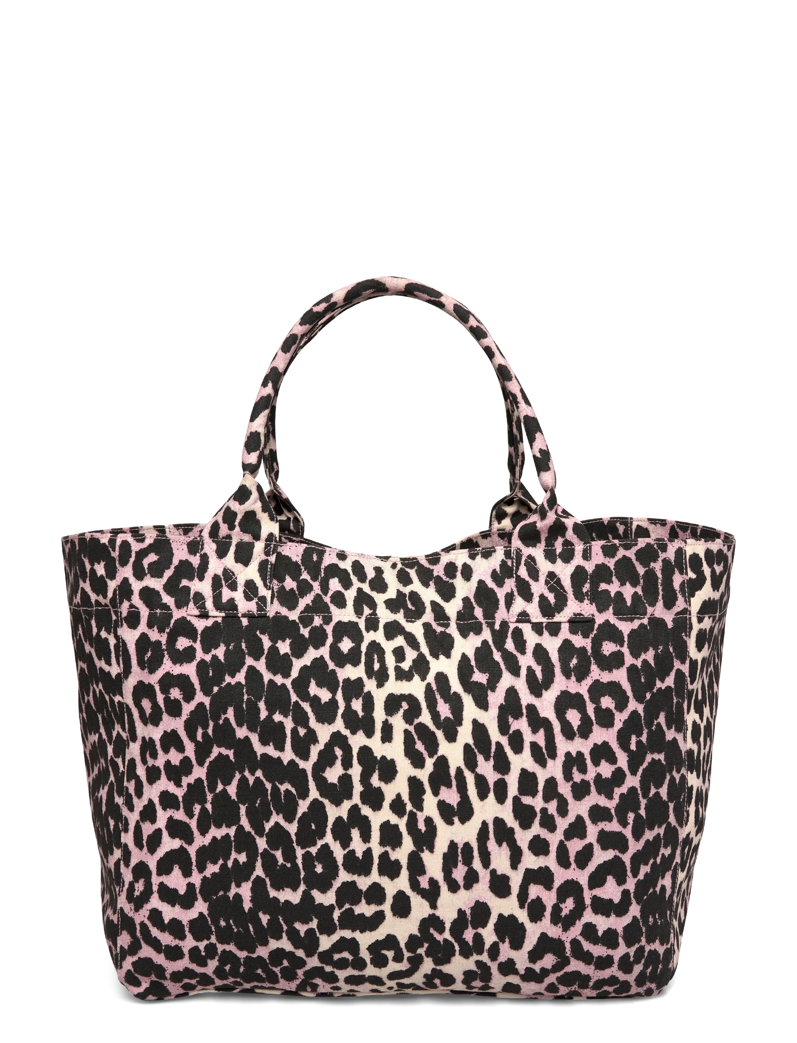 Ganni - Leopard-print canvas tote bag - brown - 1