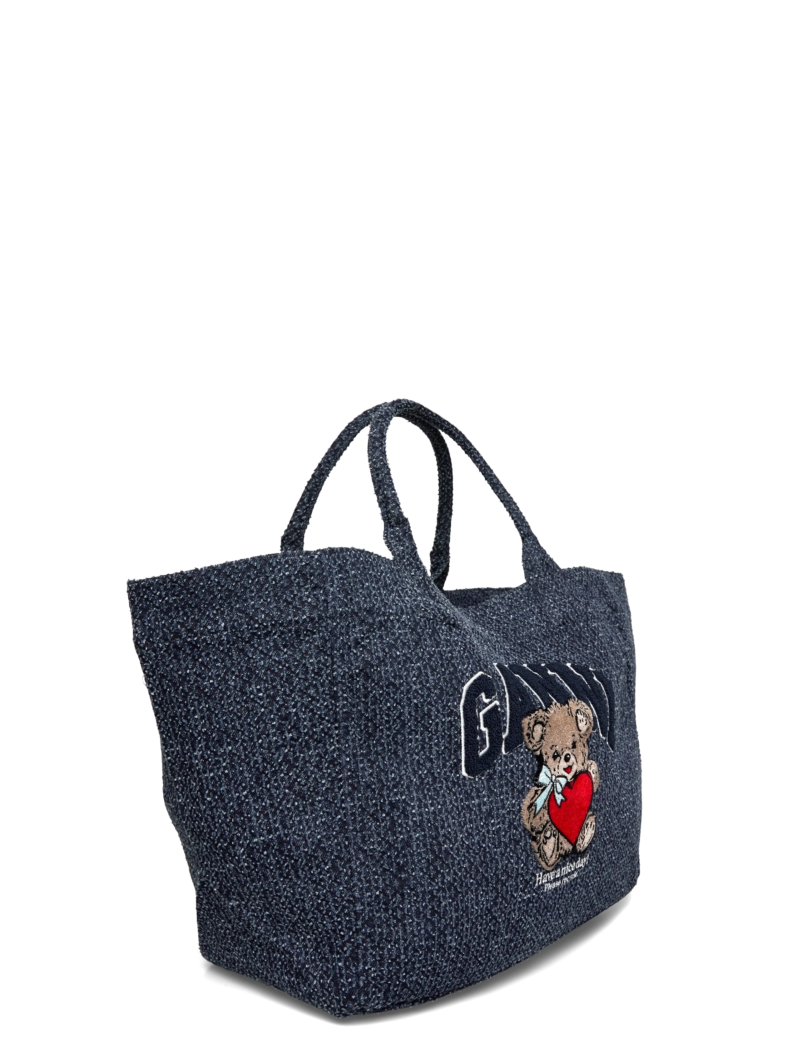 Rinse Tweed Denim Small Bear Tote 3