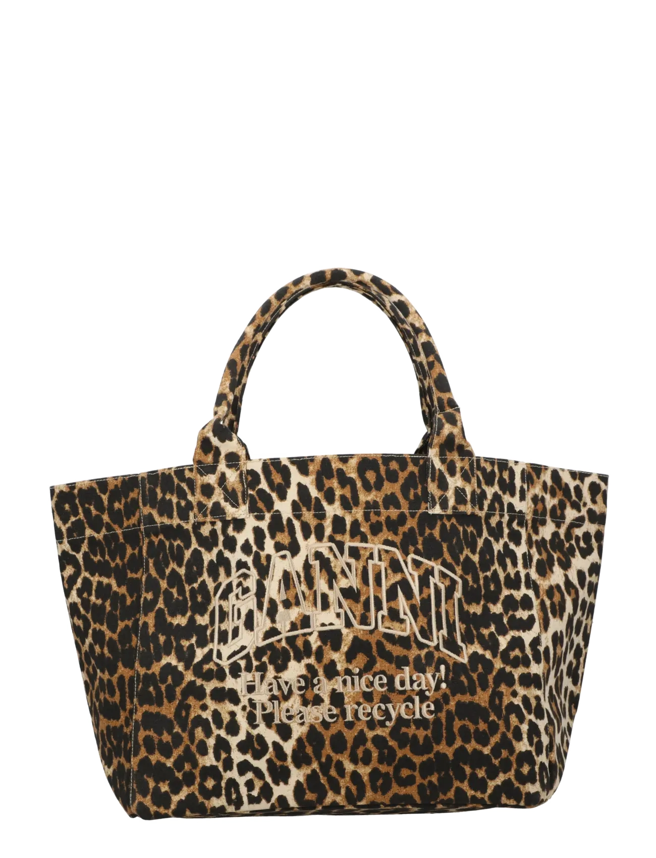 Ganni Medium Trapeze Shopper Printed - Shopper - BEIGE / beige