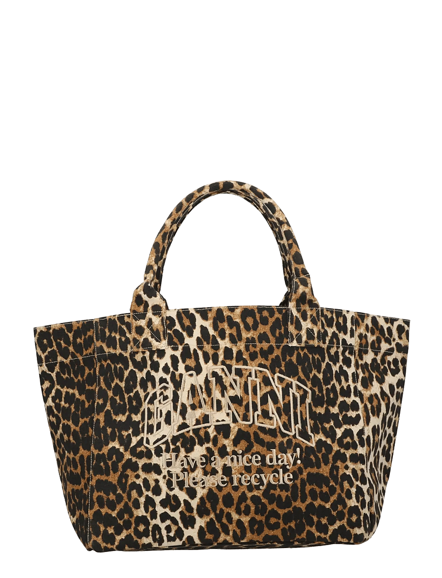 Ganni - Medium Trapeze Shopper Printed - shopper - beige - 0