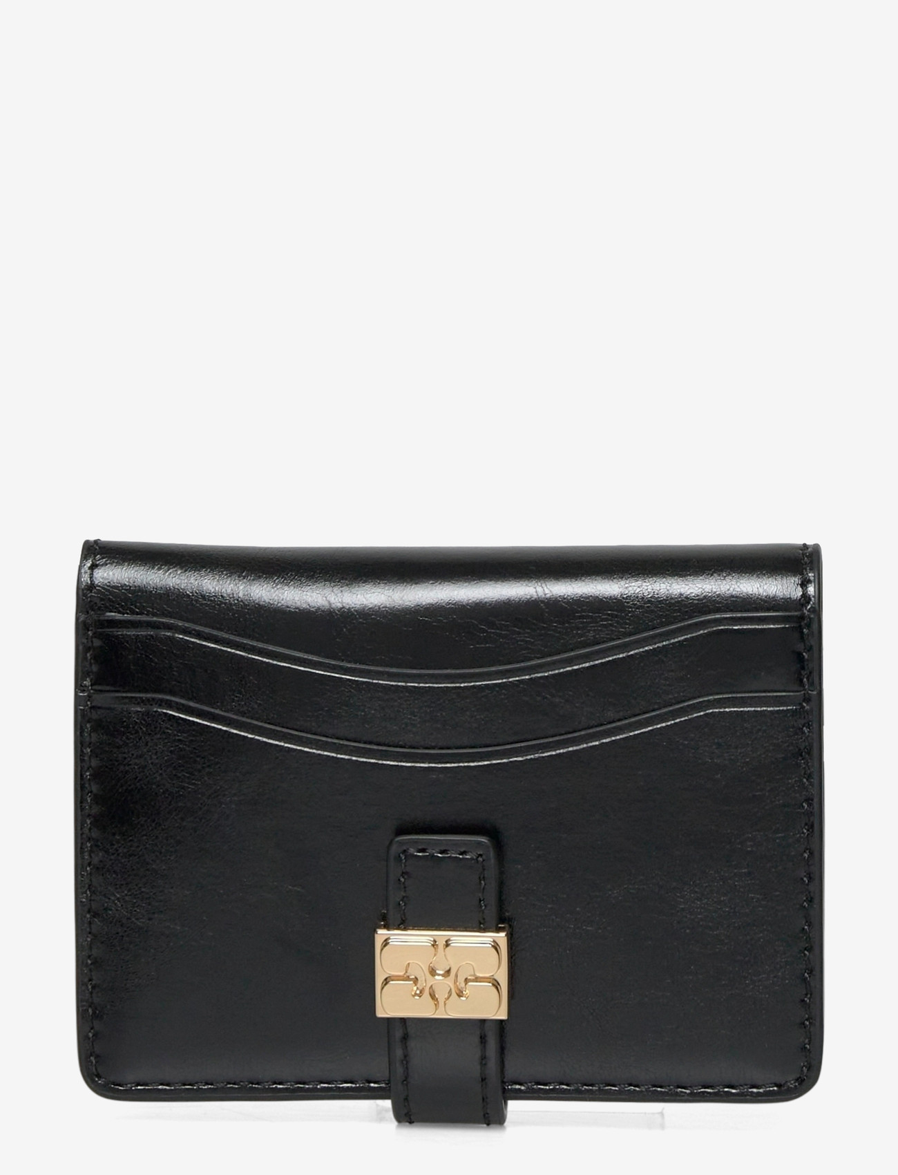 Ganni - Slim Card Holder Box - etui na karty kredytowe - black - 0