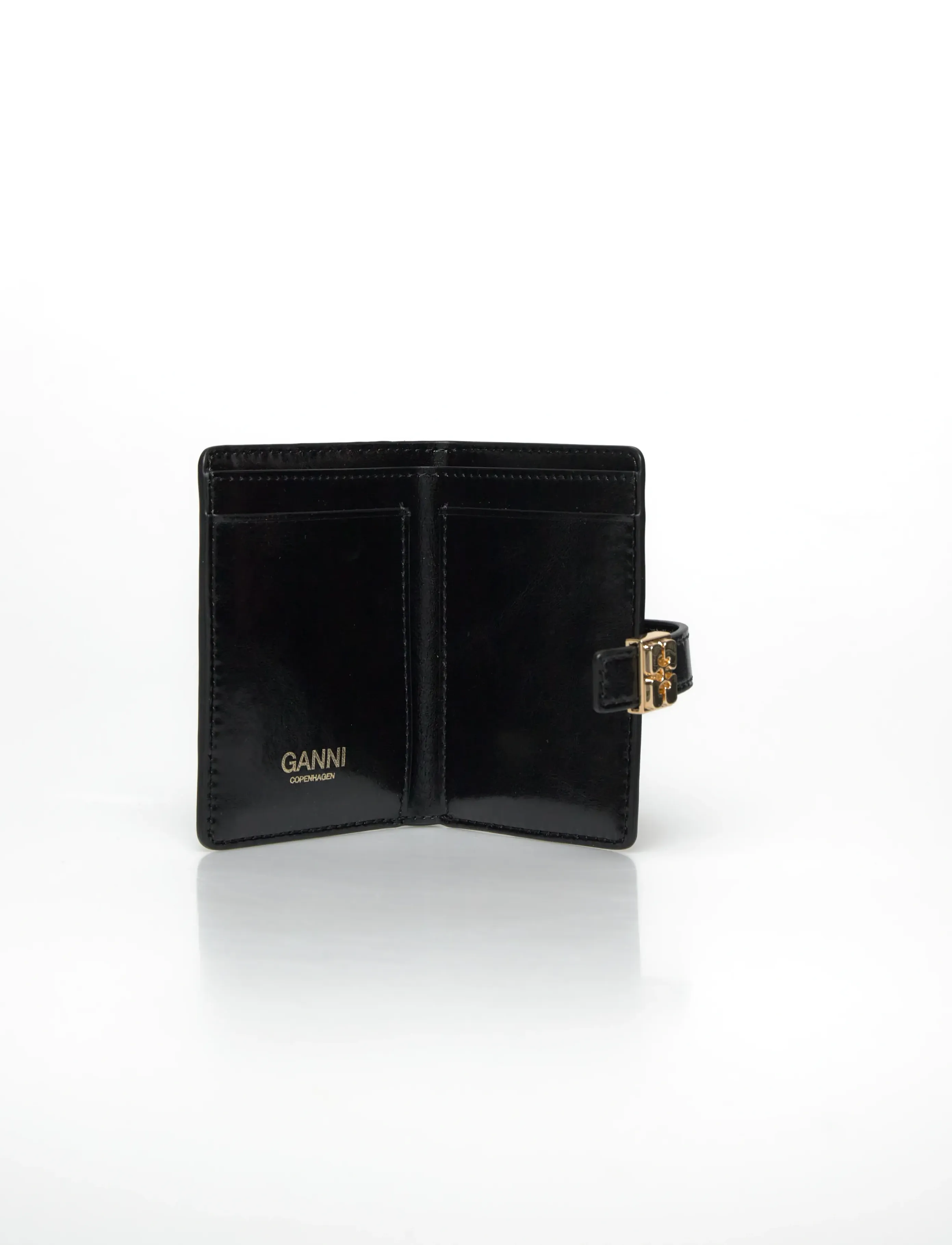 Ganni - Slim Card Holder Box - kartenetuis - black - 4