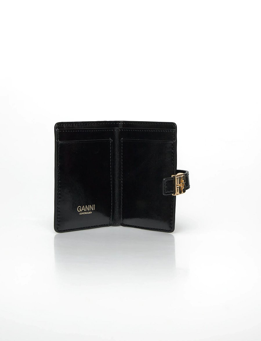 Ganni - Slim Card Holder Box - kartenetuis - black - 4