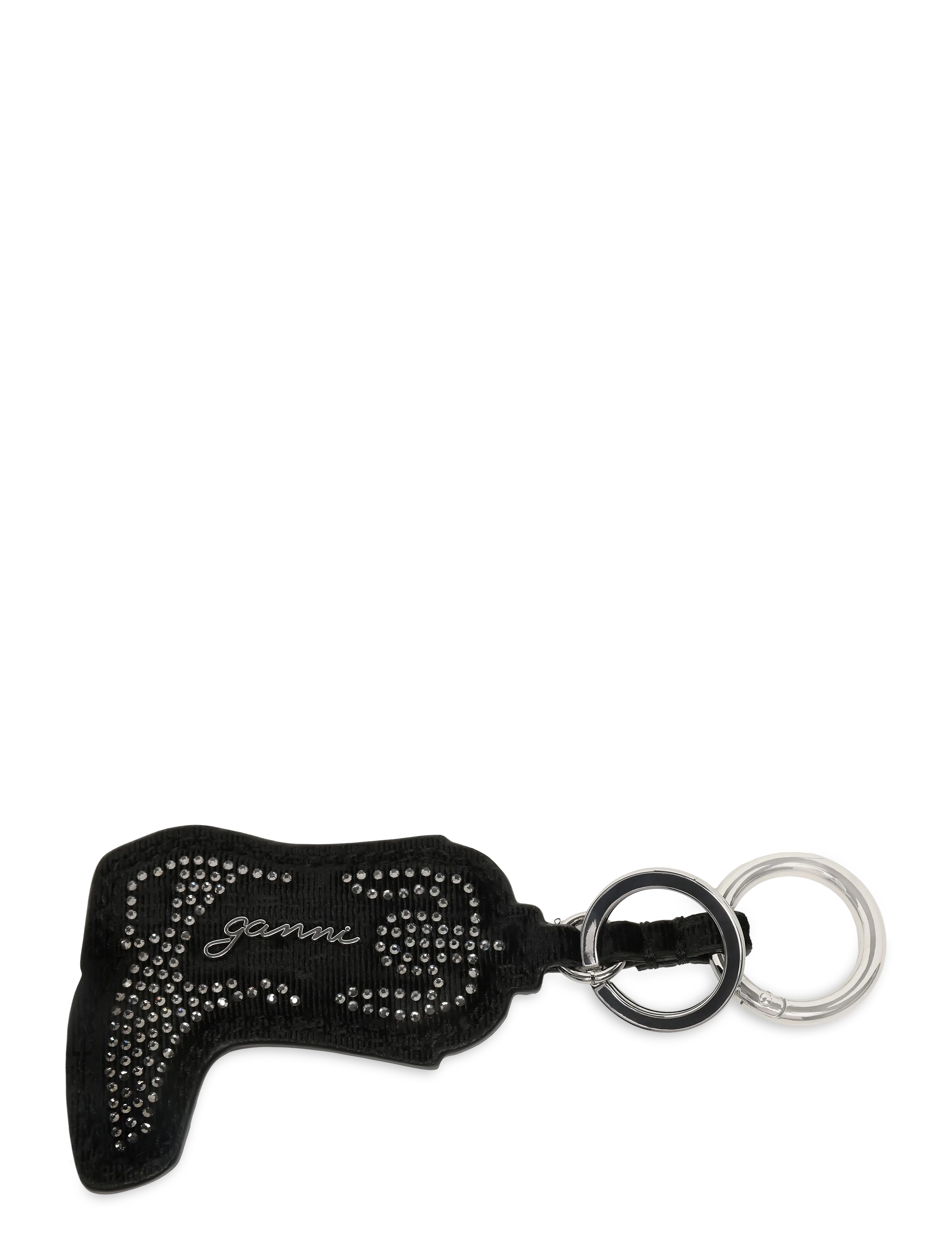 Ganni Sue Slim Card Holder In Black, One Size, Accessories, Schwarz - Key Rings & Bag Charms, Frauen