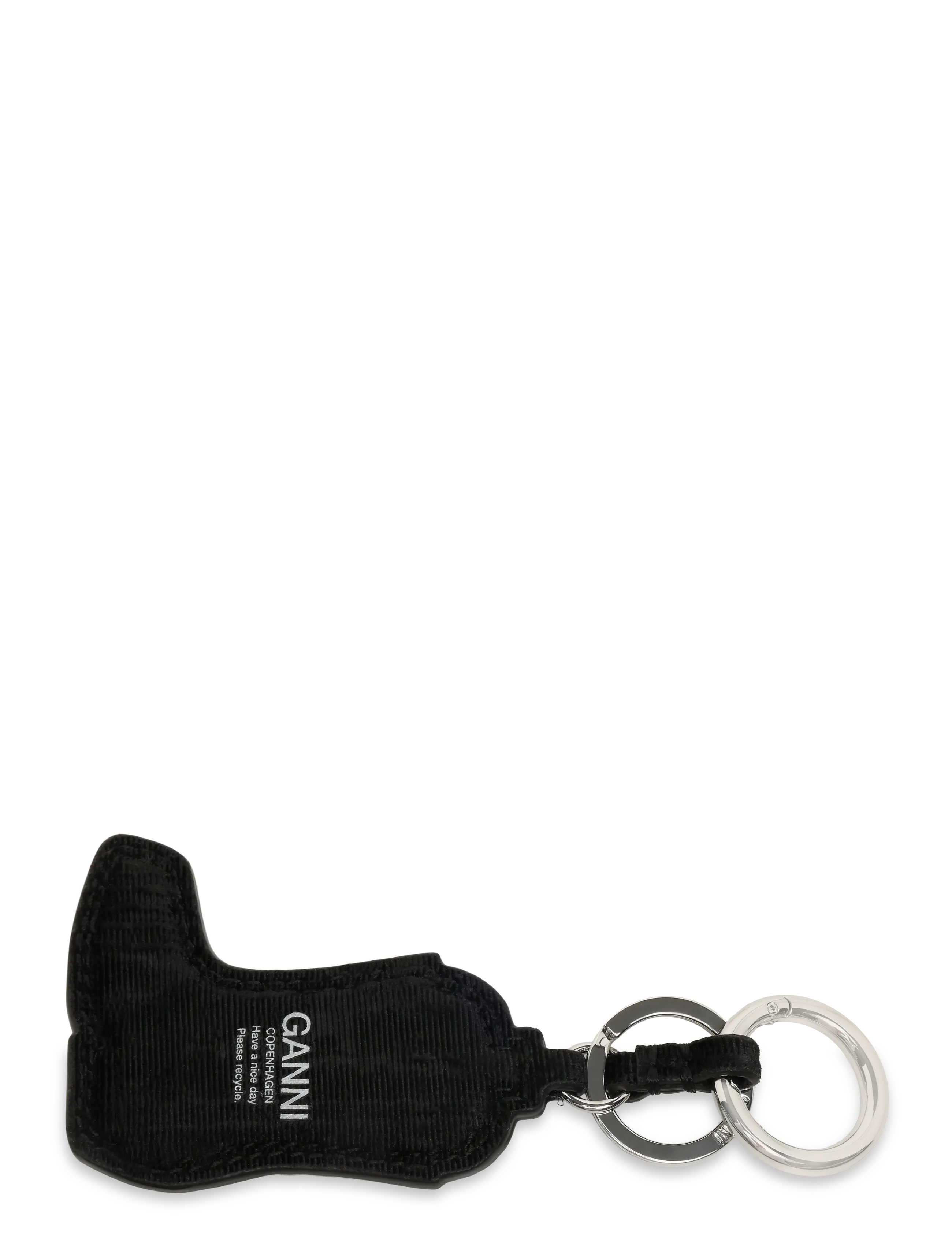 Ganni - Sue Slim Card Holder In Black - nyckelringar & bag charms - black - 1