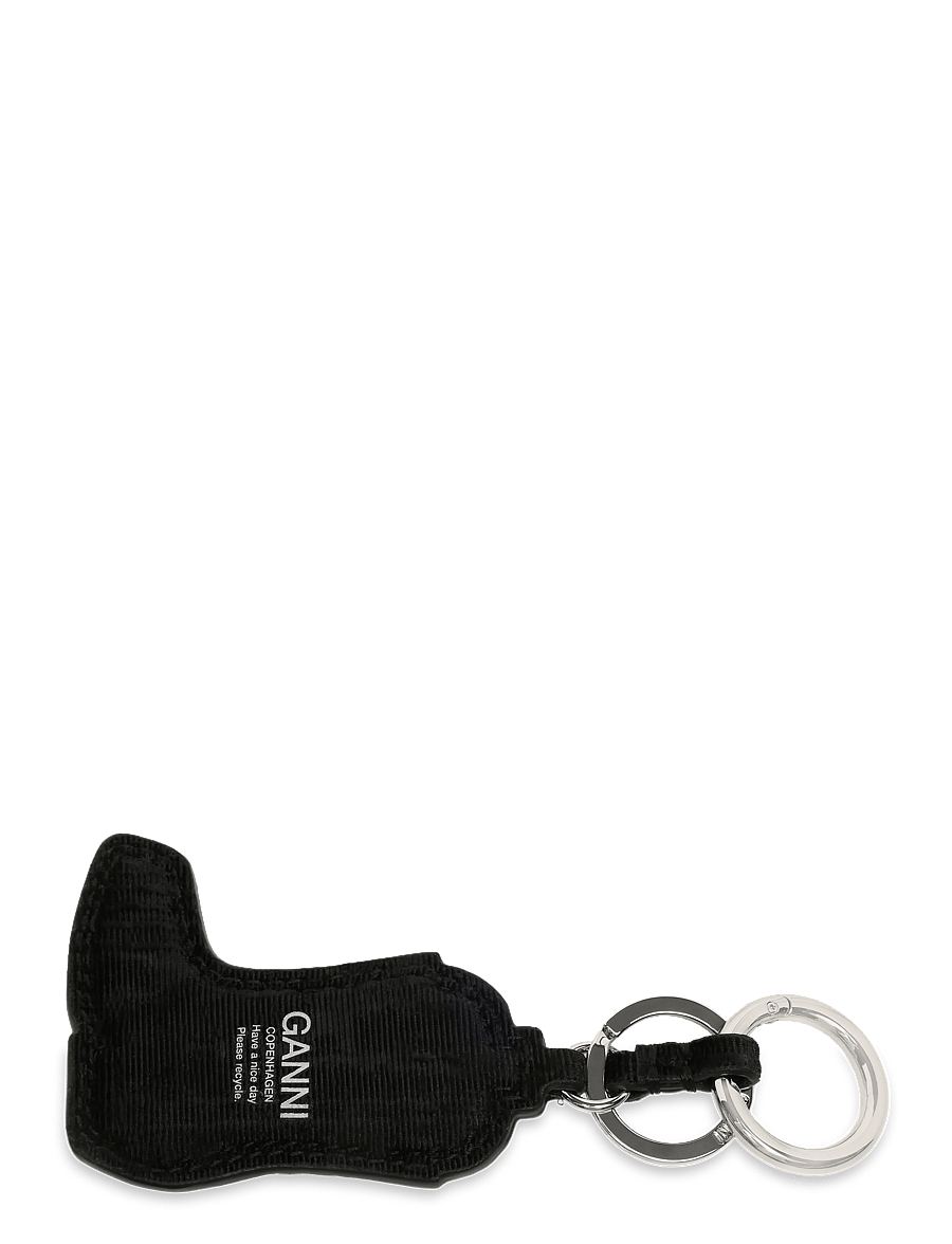 Ganni - Sue Slim Card Holder In Black - nyckelringar & bag charms - black - 1
