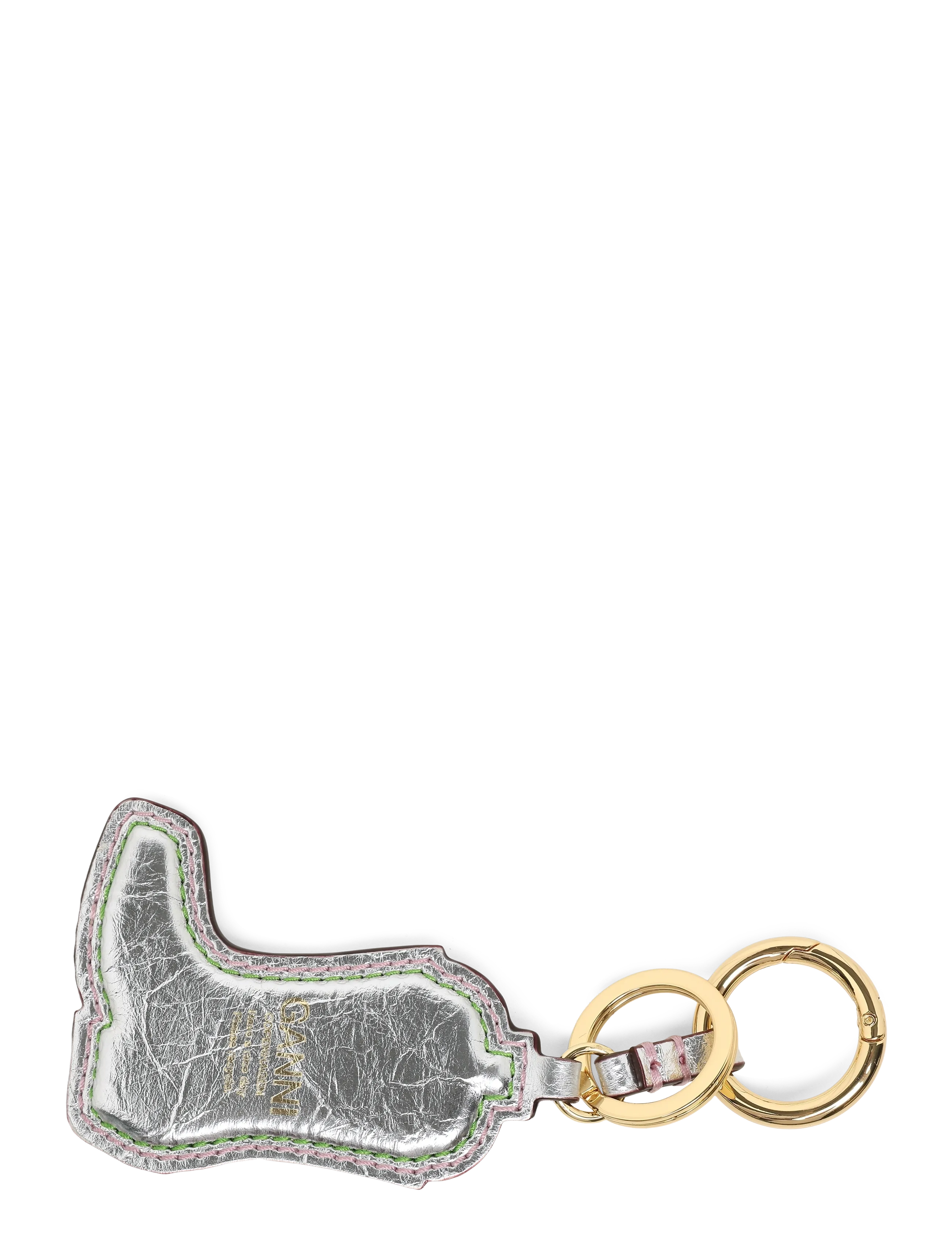 Ganni - Western Boot Keyring In Metallic - multicolored - 1