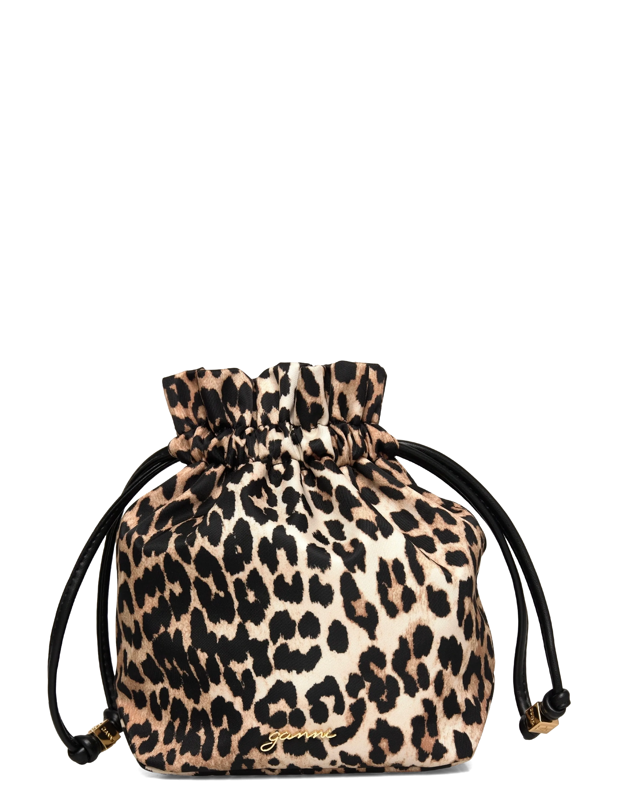 Ganni Printed Bou Bucket Pouch - Bags - BROWN / brown